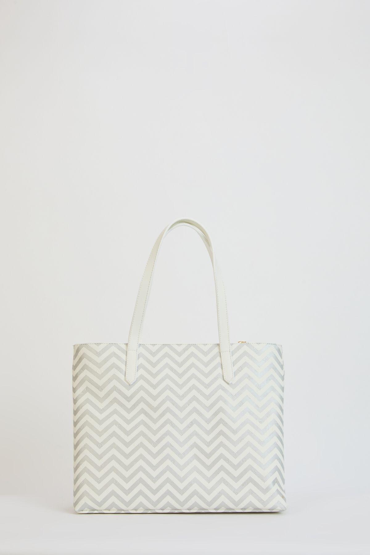 White Silver Womens Shoulder Bag 05PO24Y1967, 1 pc, White, large image number 4