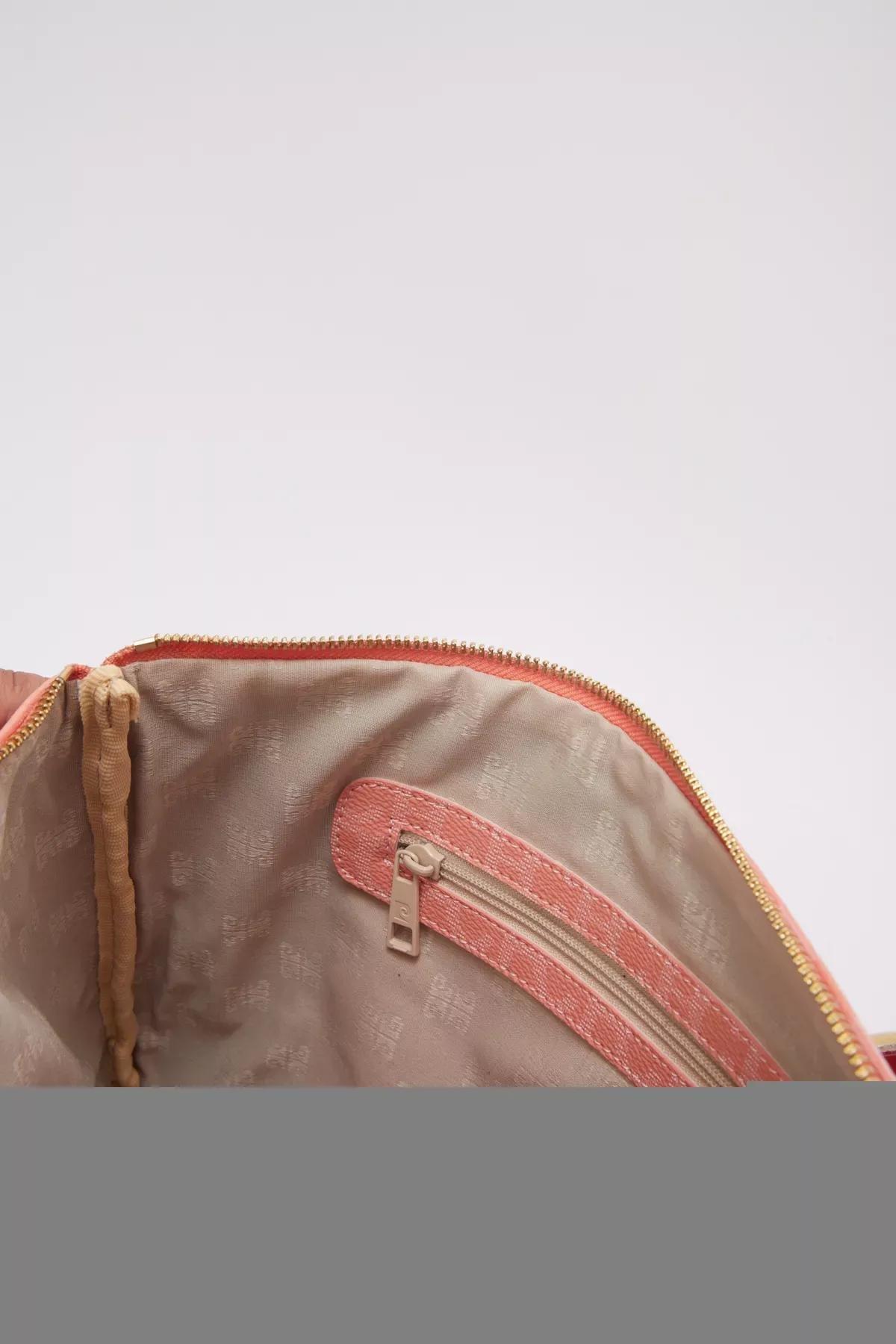Pink Detailed Clutch Bag, Coral, large image number 3