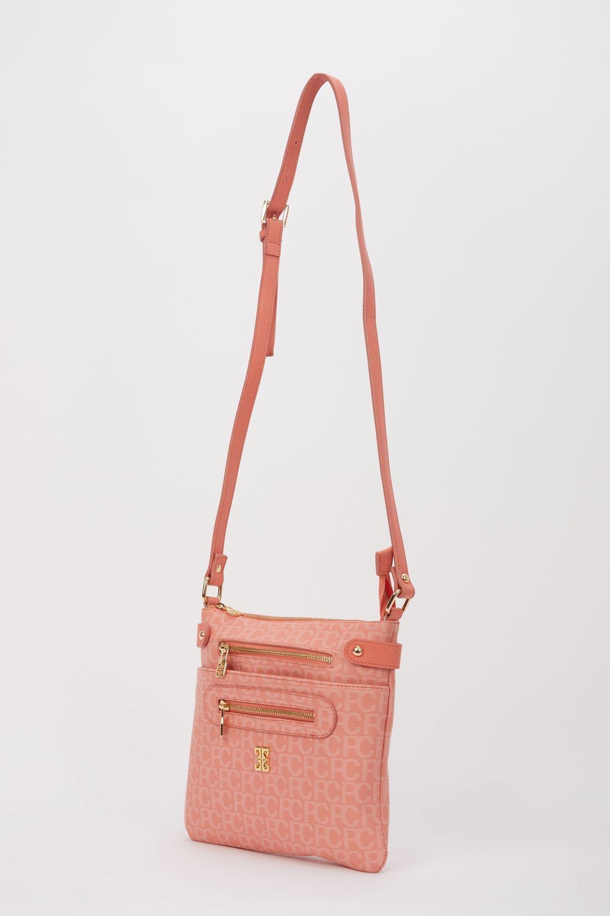 حقيبة كتف، برتقالي, Coral, large image number 2