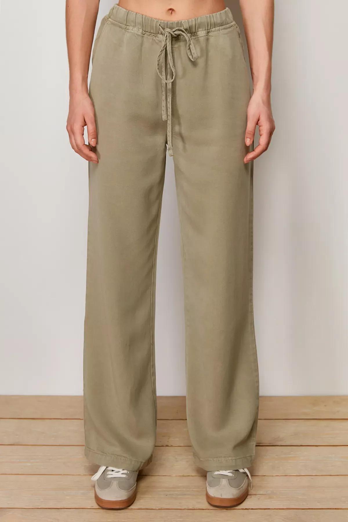 Green Browncel High-Waist Jeans with Elastic Waist, Khaki, large image number 3