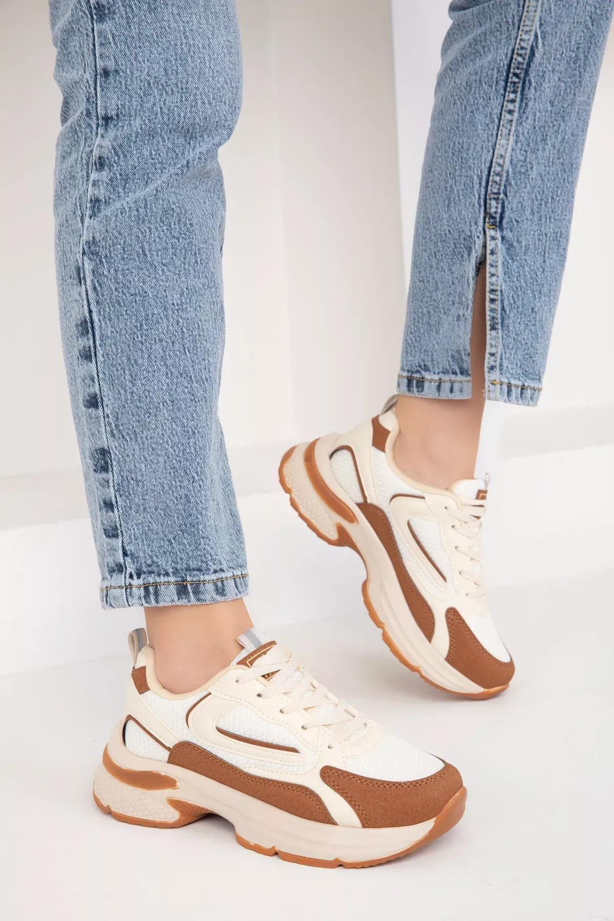 Beige Tainted Sneakers, C101_2051, large image number 0