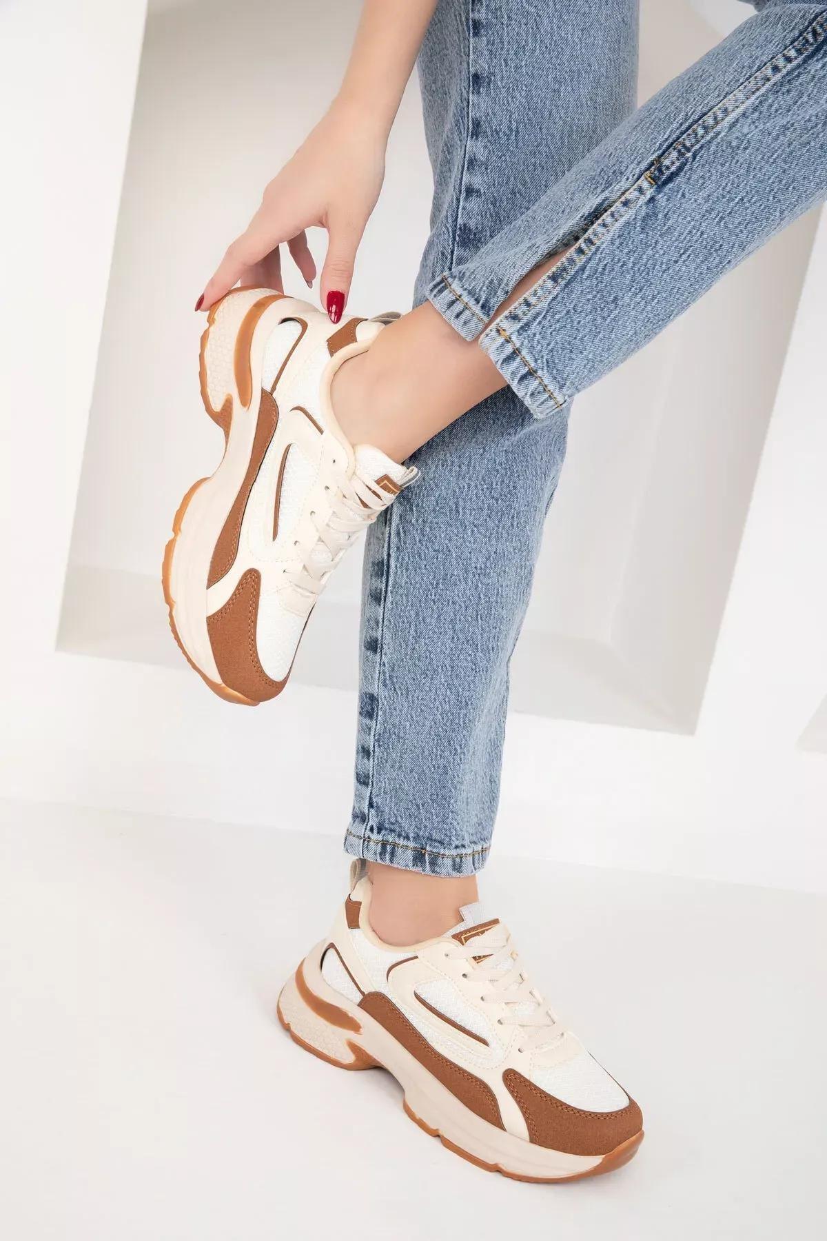 Beige Tainted Sneakers, C101_2051, large image number 2