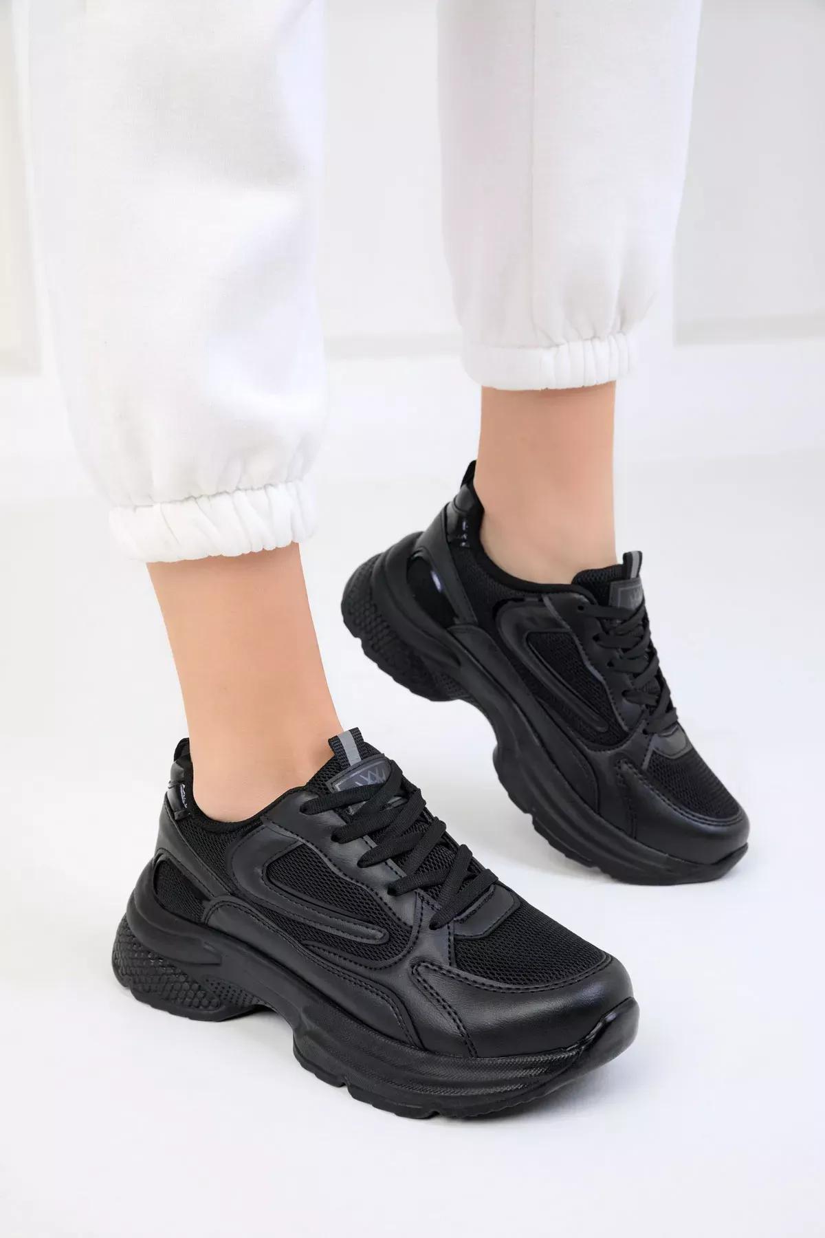 Black Detailed Sneaker, , large image number 1