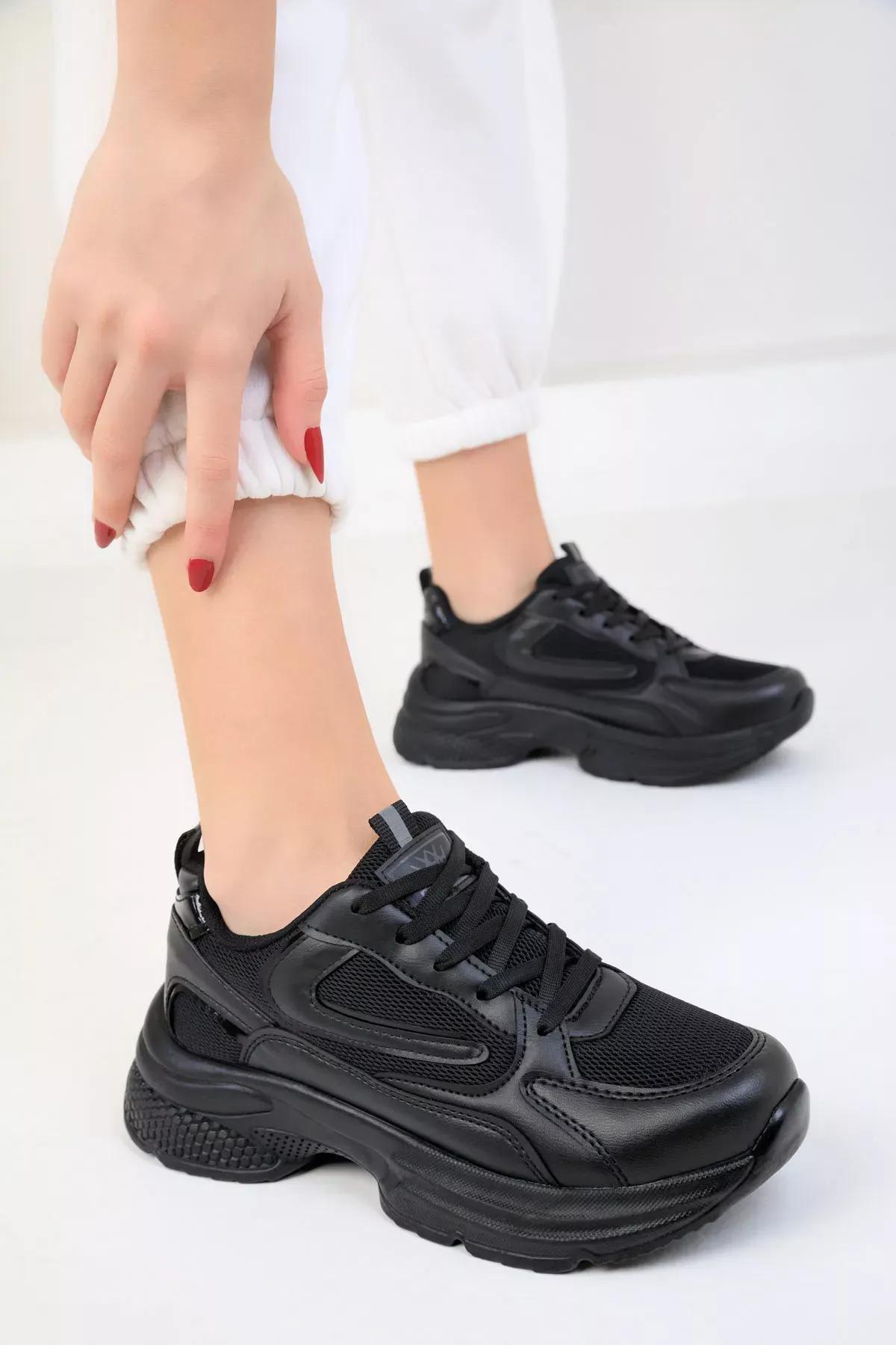 Black Detailed Sneaker, , large image number 4