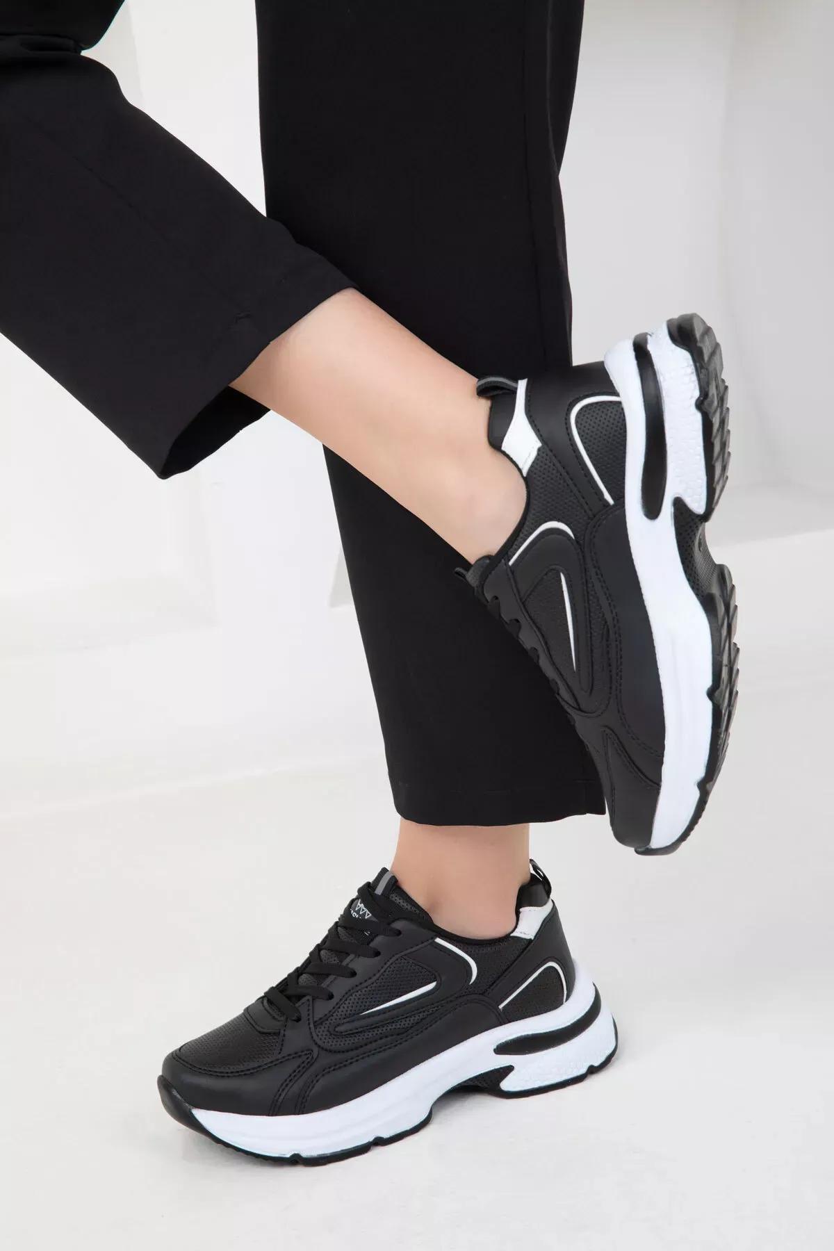 Black White Sneakers, C101_2992, large image number 1