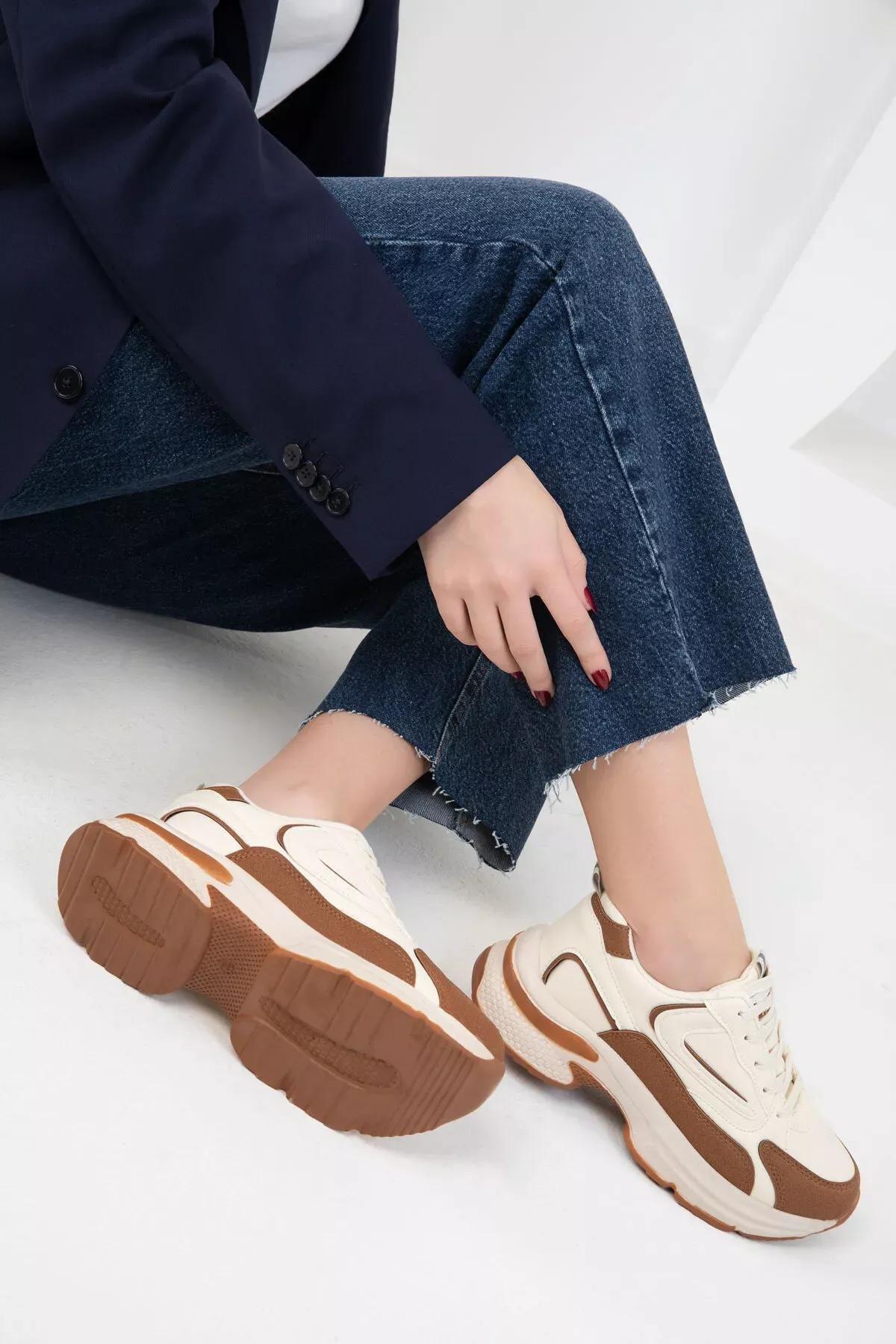 Beige Brown Sneakers, C101_7386, large image number 0