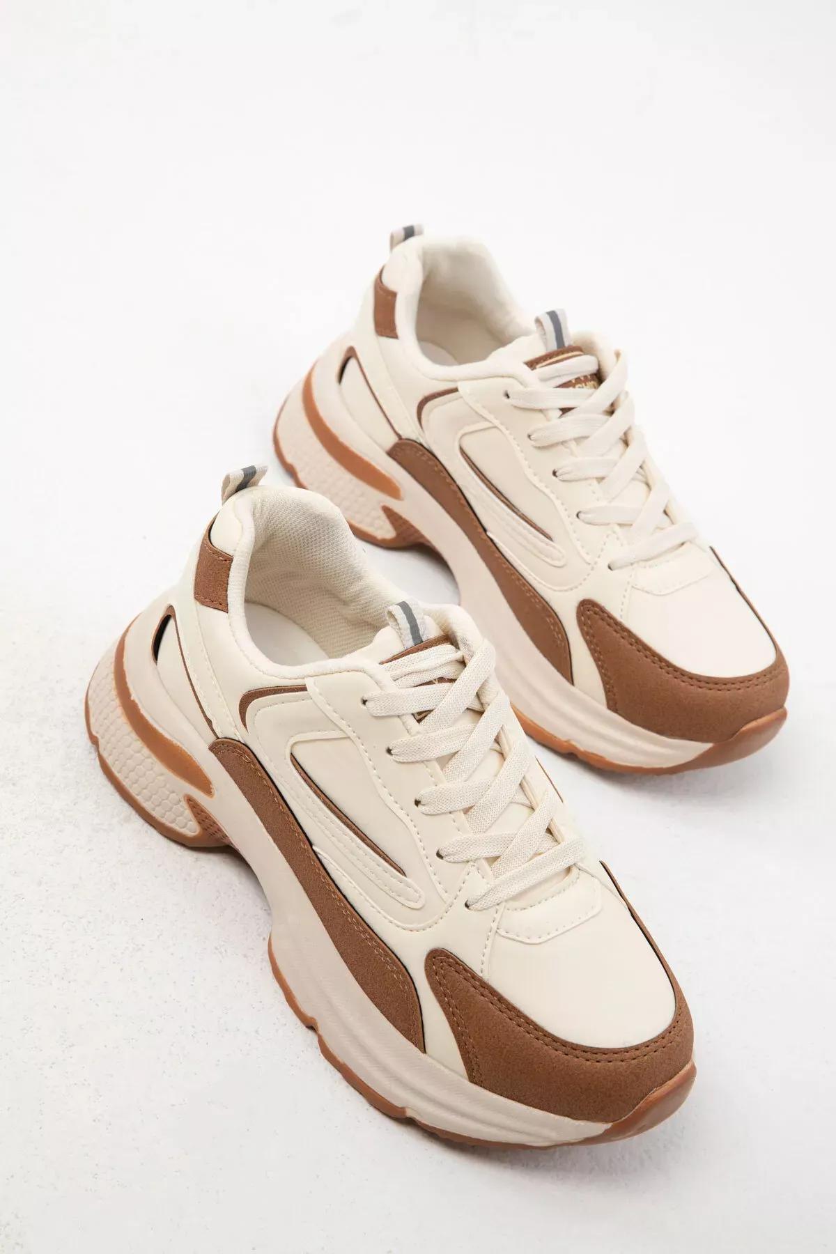Beige Brown Sneakers, C101_7386, large image number 1