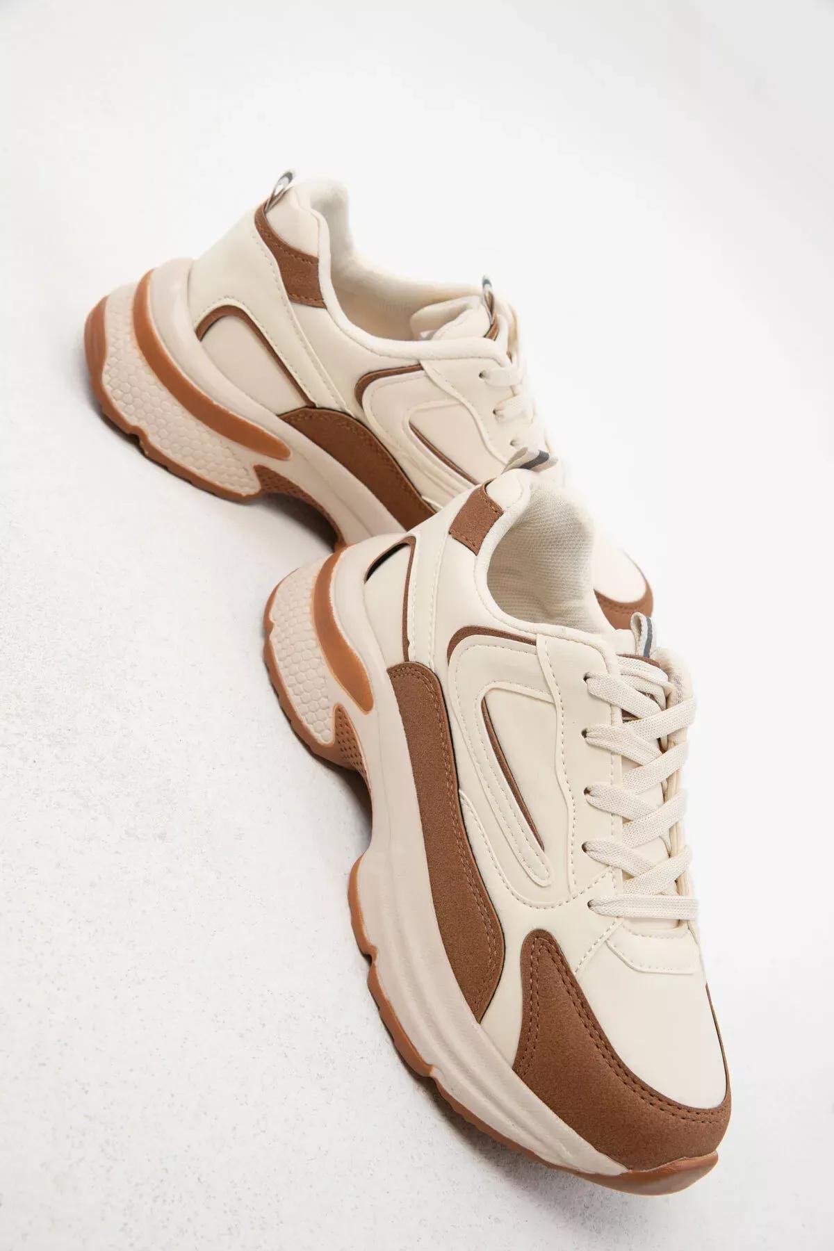 Beige Brown Sneakers, C101_7386, large image number 3