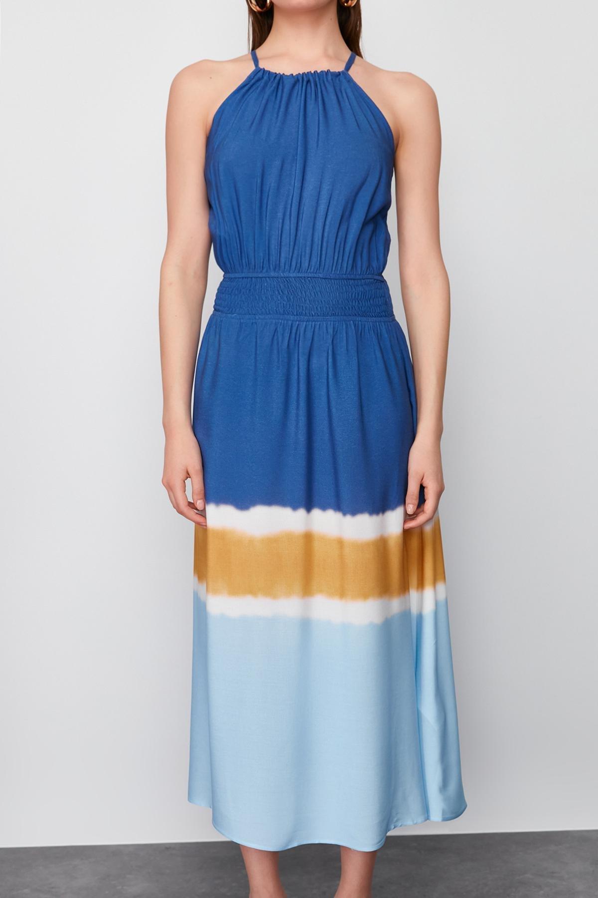 Multicolour A-Line Detailed Maxi Dress, Ecru, large image number 2