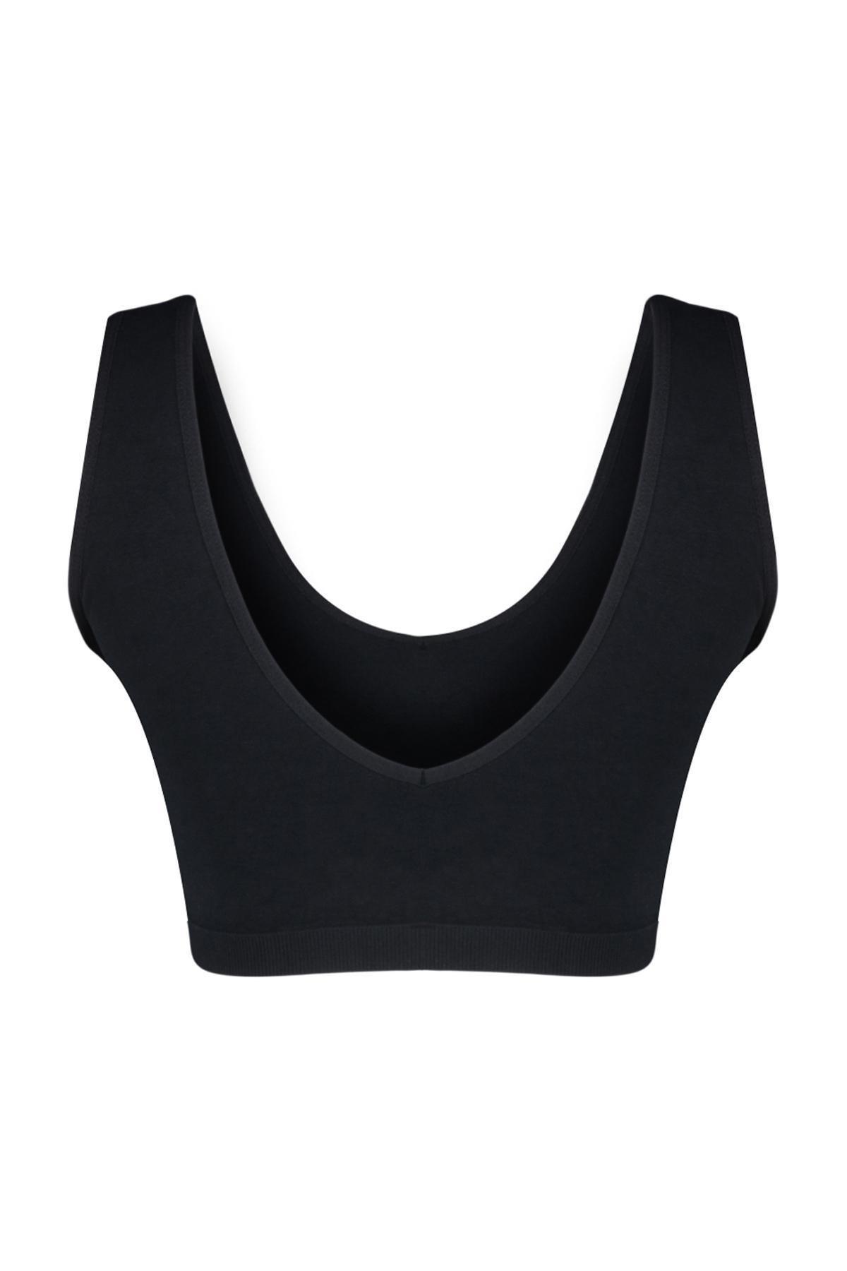 Black Seamless Knitted Sports Bra, C101_5720, large image number 4