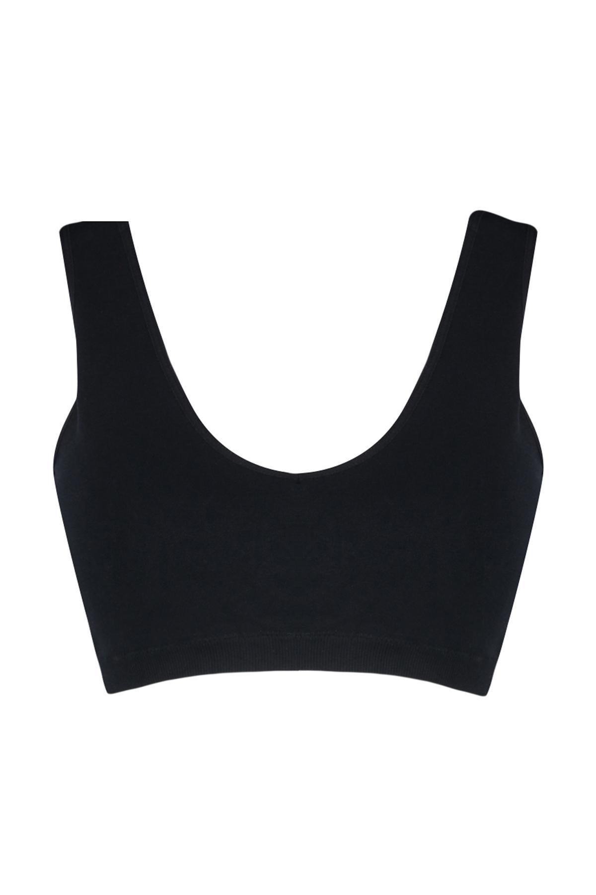 Black Seamless Knitted Sports Bra, C101_5720, large image number 5