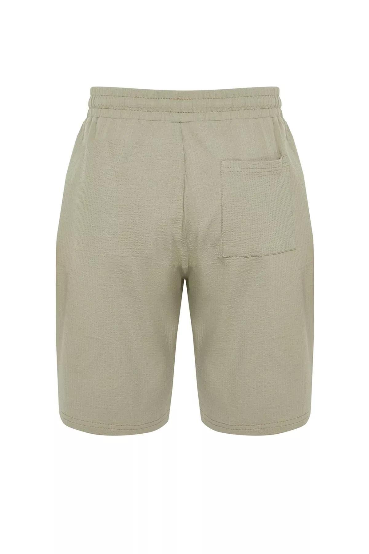 Beige Oversize Fit Shorts, STONE, large image number 7