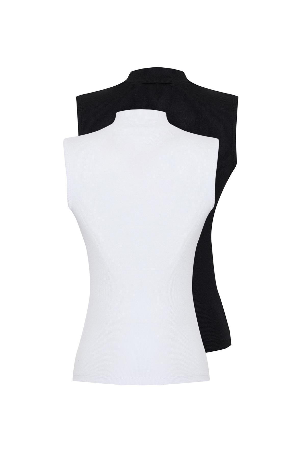 Multicolour Ribbed Top, Set Of 2, , large image number 5