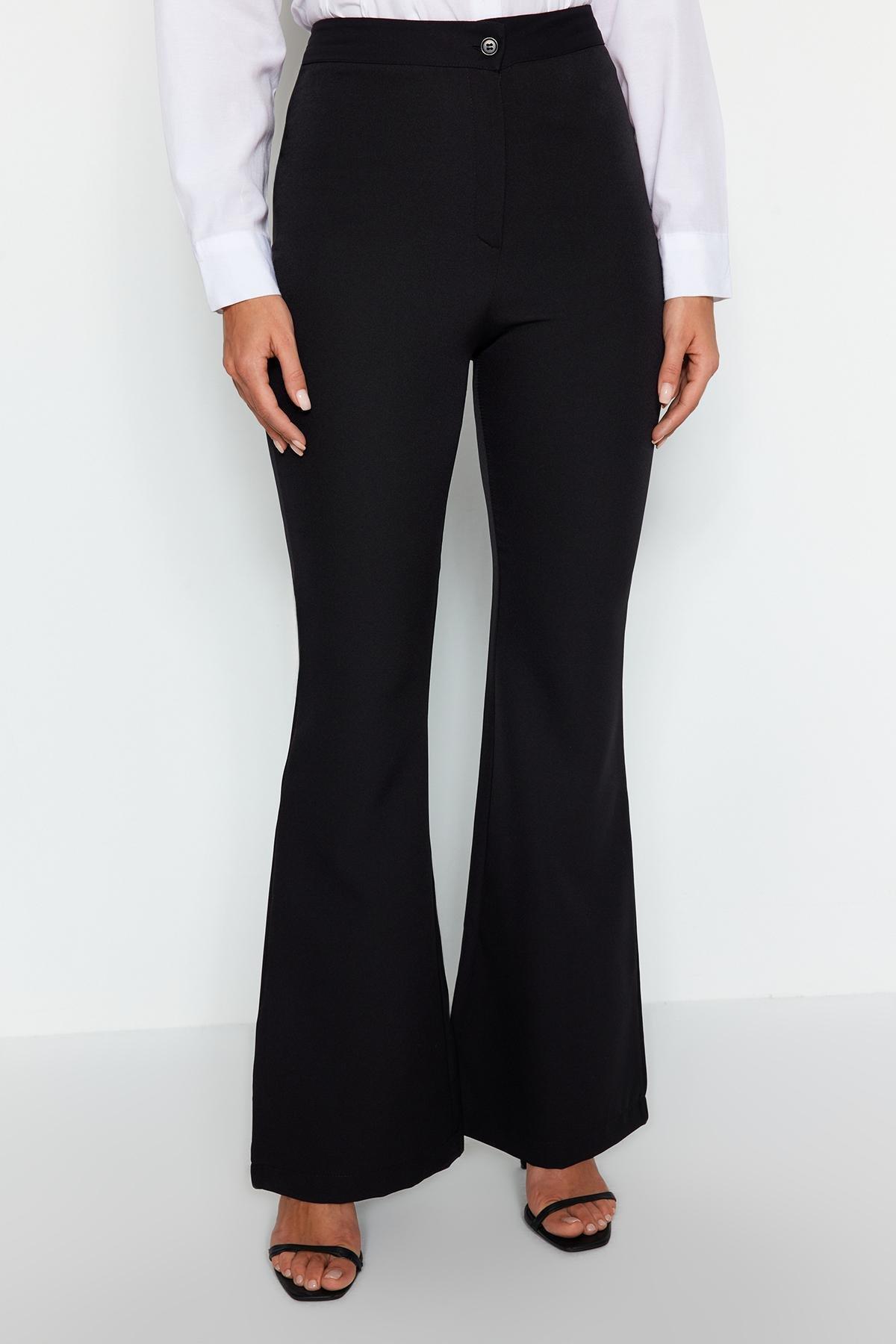 Black Bootcut High Waist Pants, , large image number 9