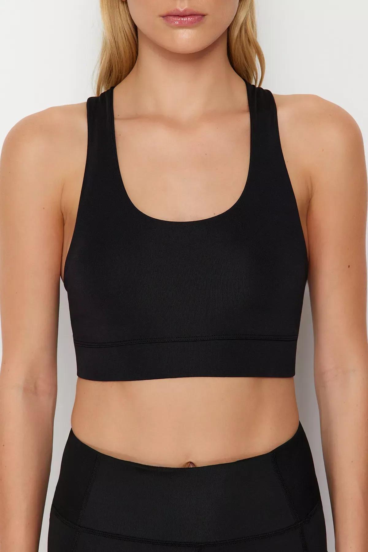 Black Back String Strap Sports Bra, C101_5720, medium