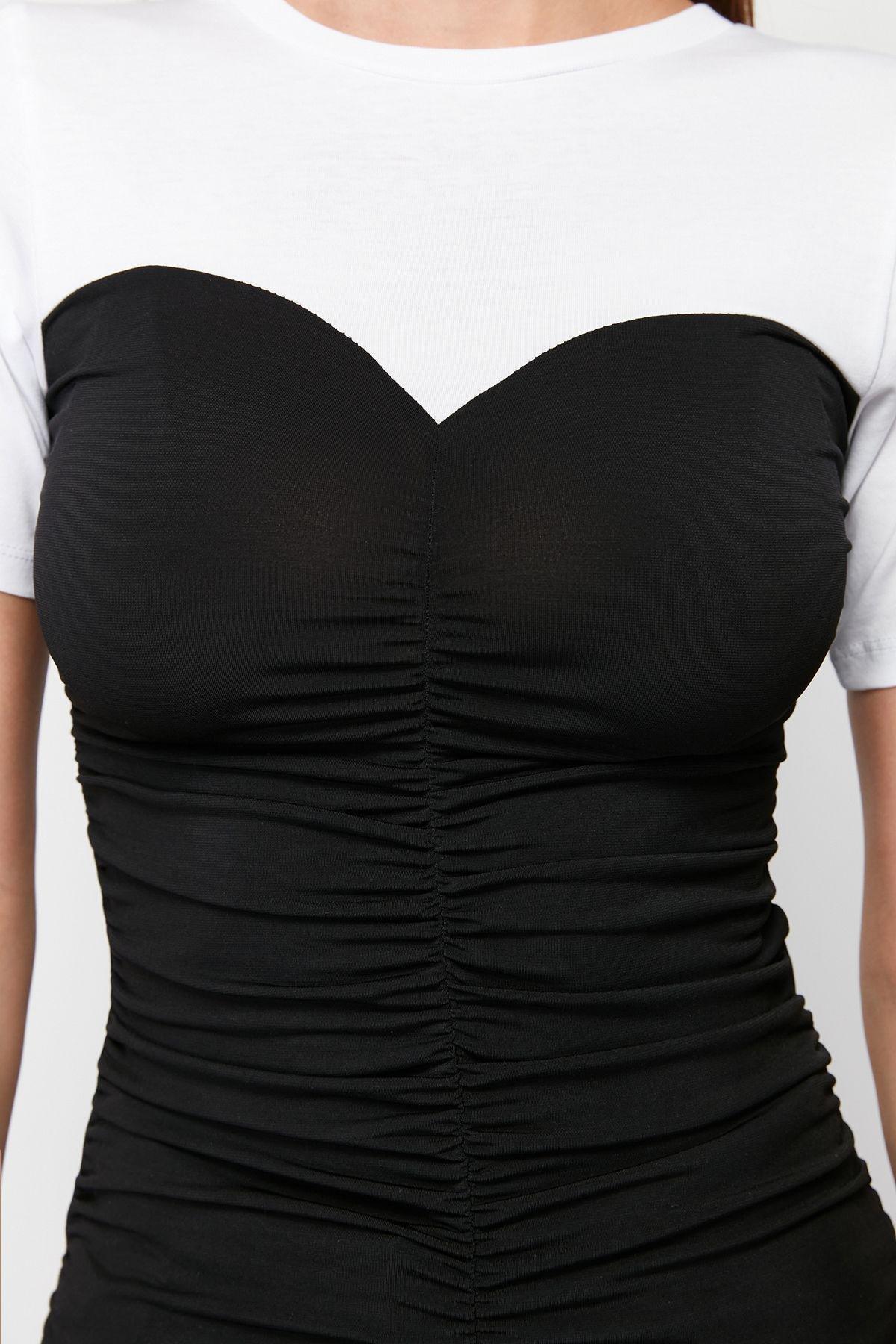 Black Cutout Bralette Blouse, , large image number 6