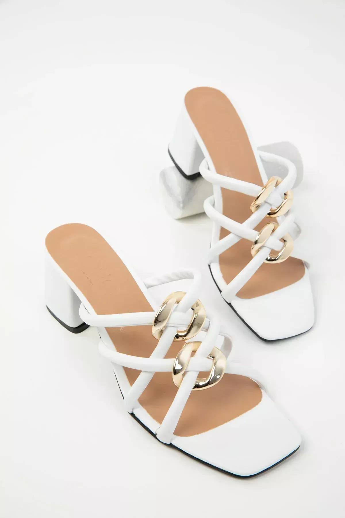 White Classic Heeled Shoes, White, large image number 3