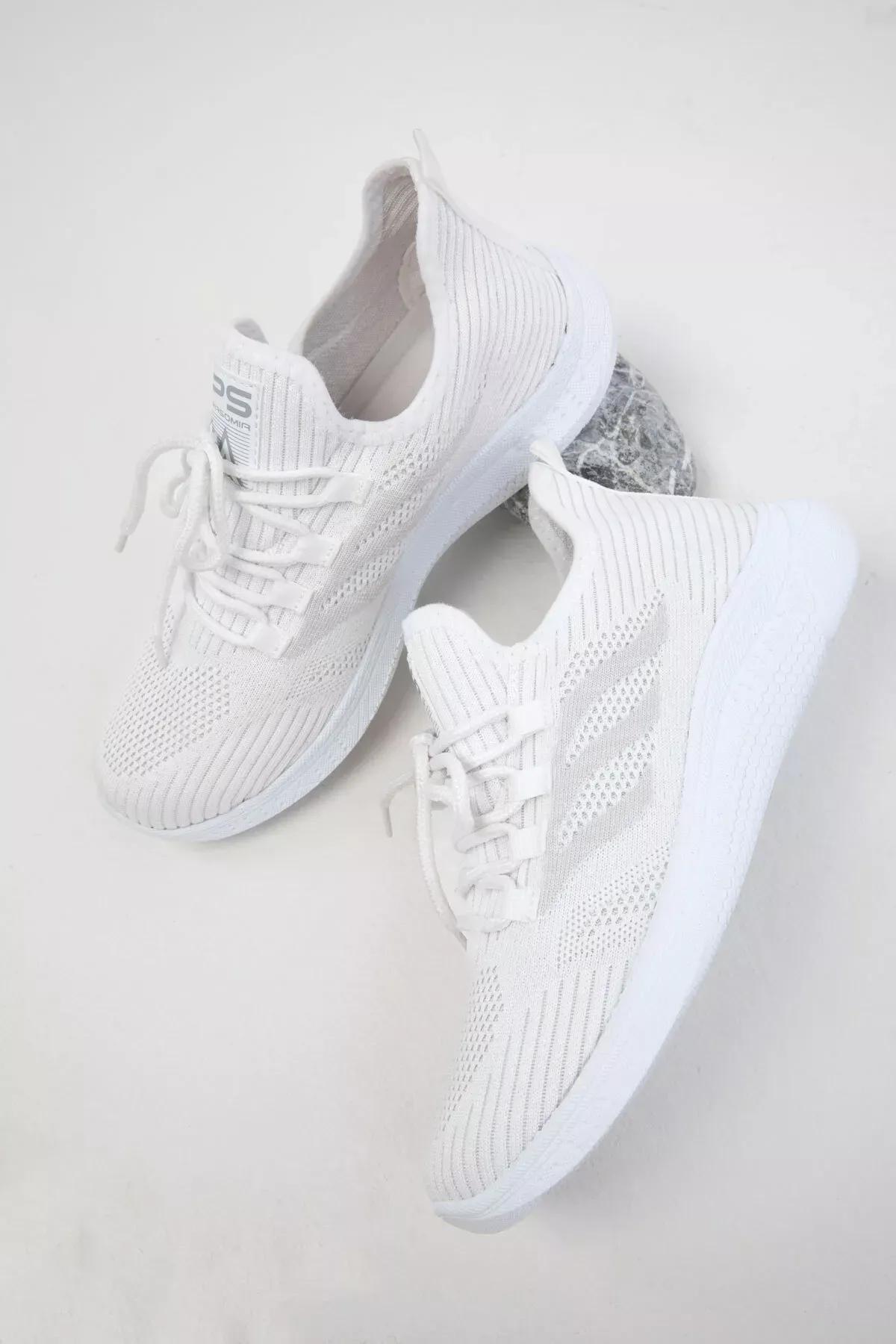 White Detailed Sneakers, White, large image number 1
