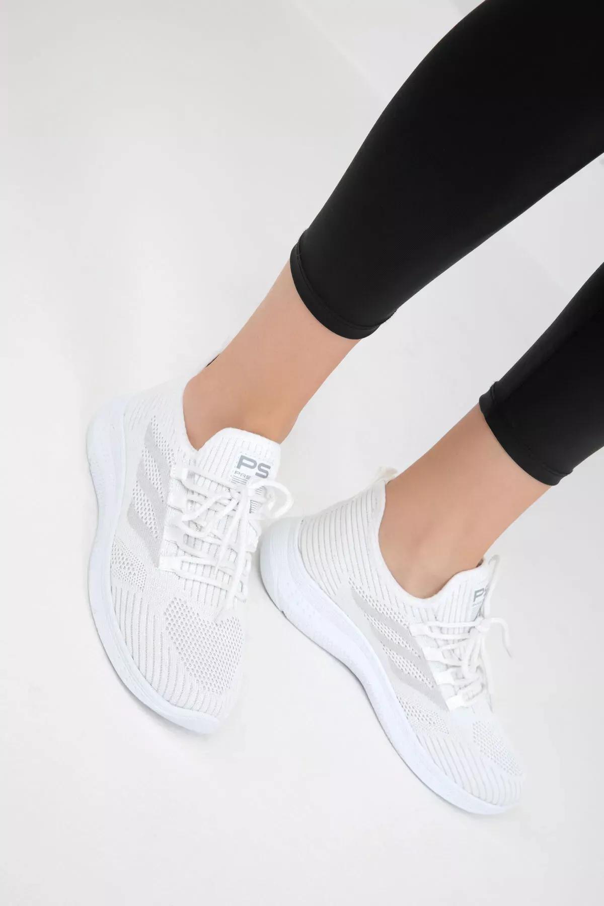 White Detailed Sneakers, White, large image number 2