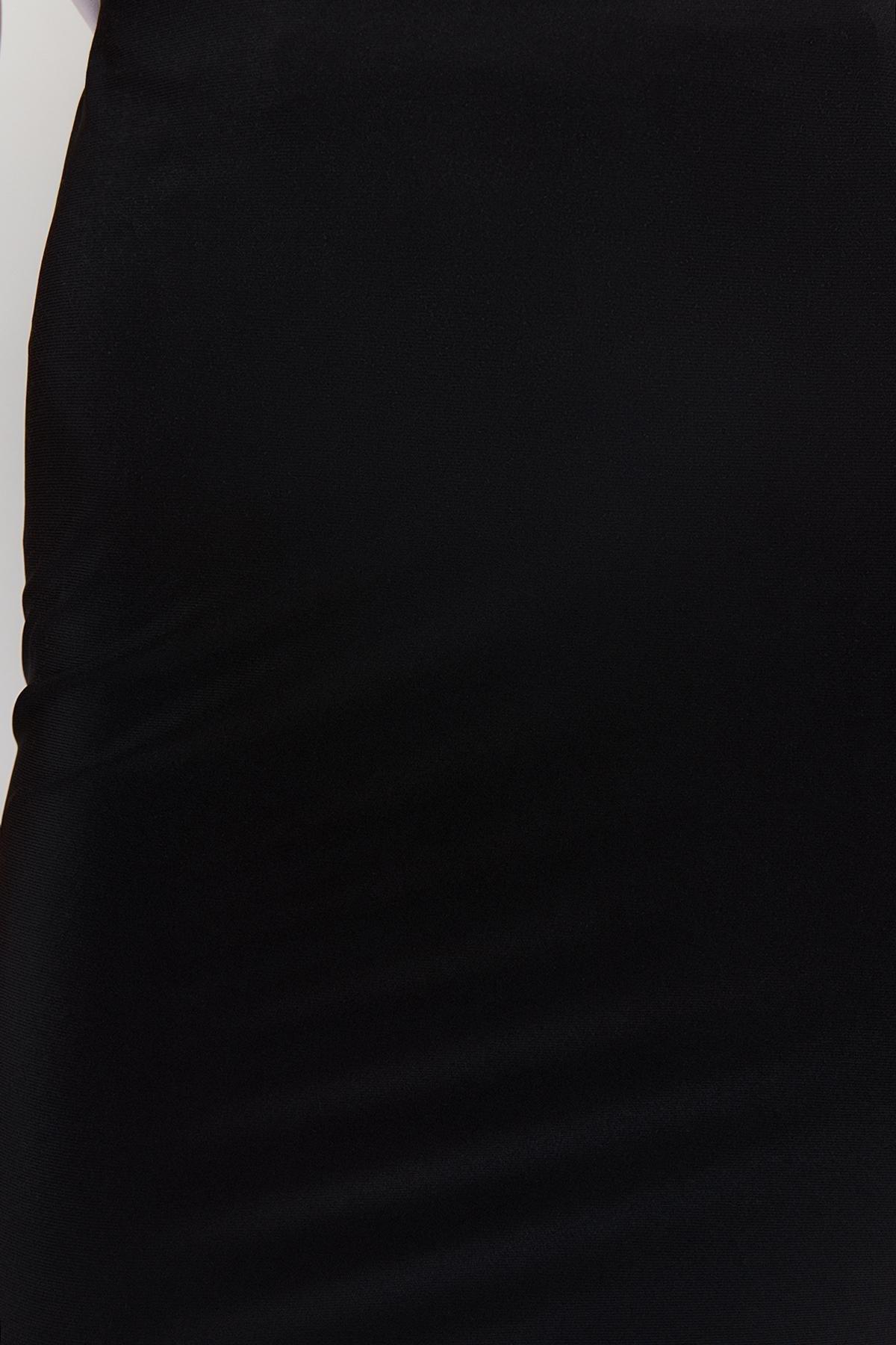 Black Fish-Shaped Maxi Skirt, , large image number 4