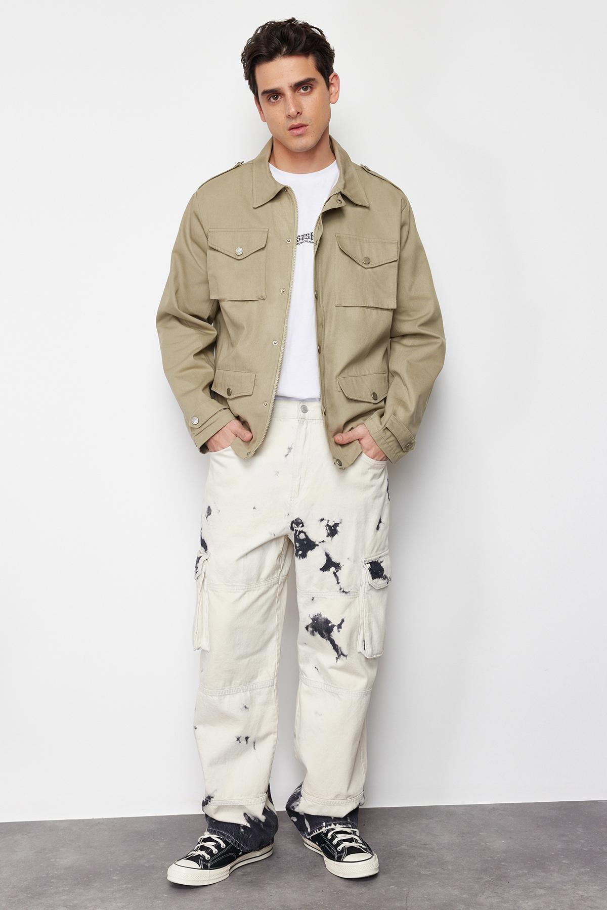 Khaki Regular Fit Jacket, , large image number 1