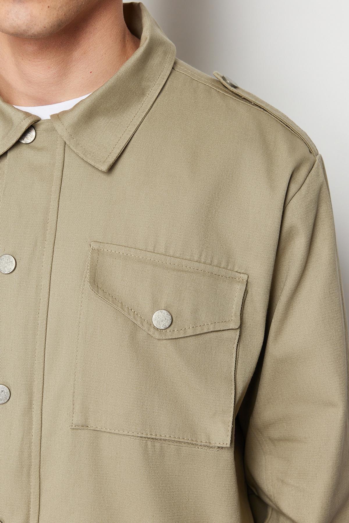 Khaki Regular Fit Jacket, , large image number 4