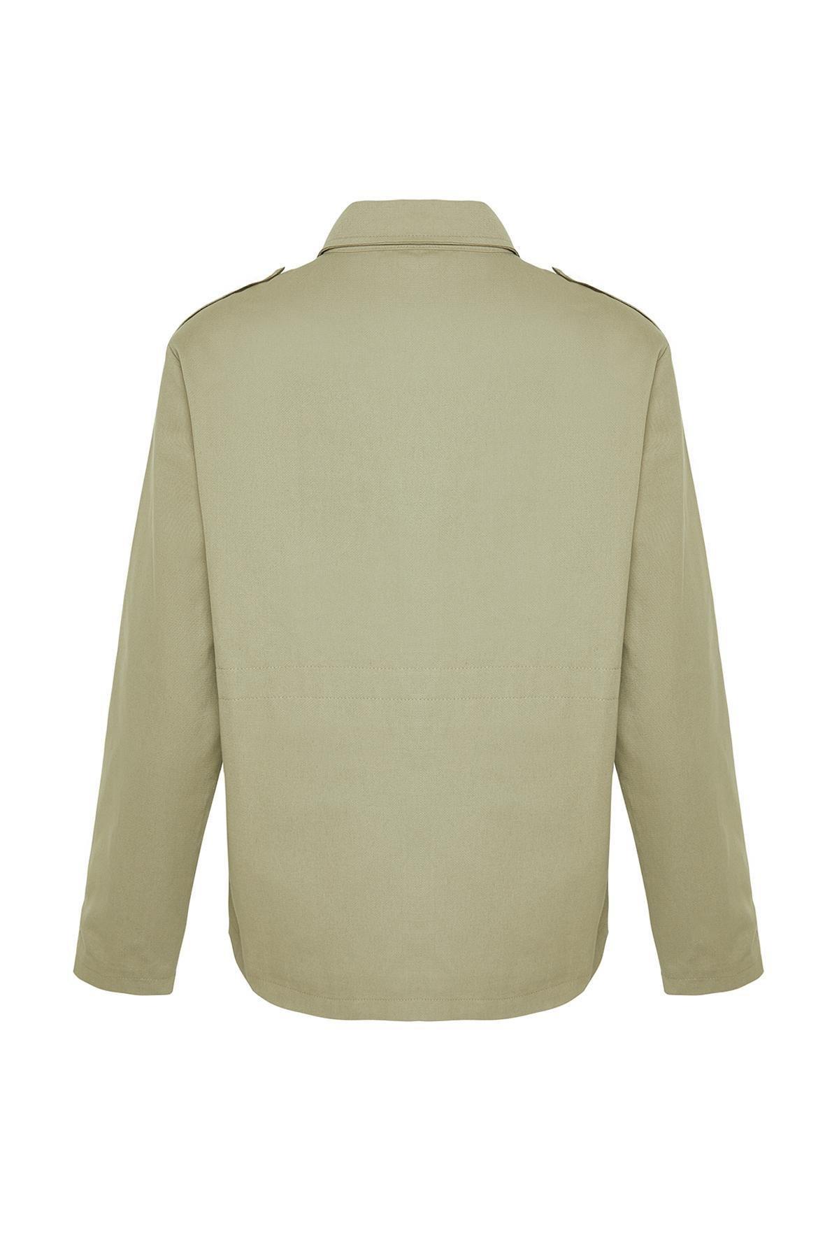 Khaki Regular Fit Jacket, , large image number 6