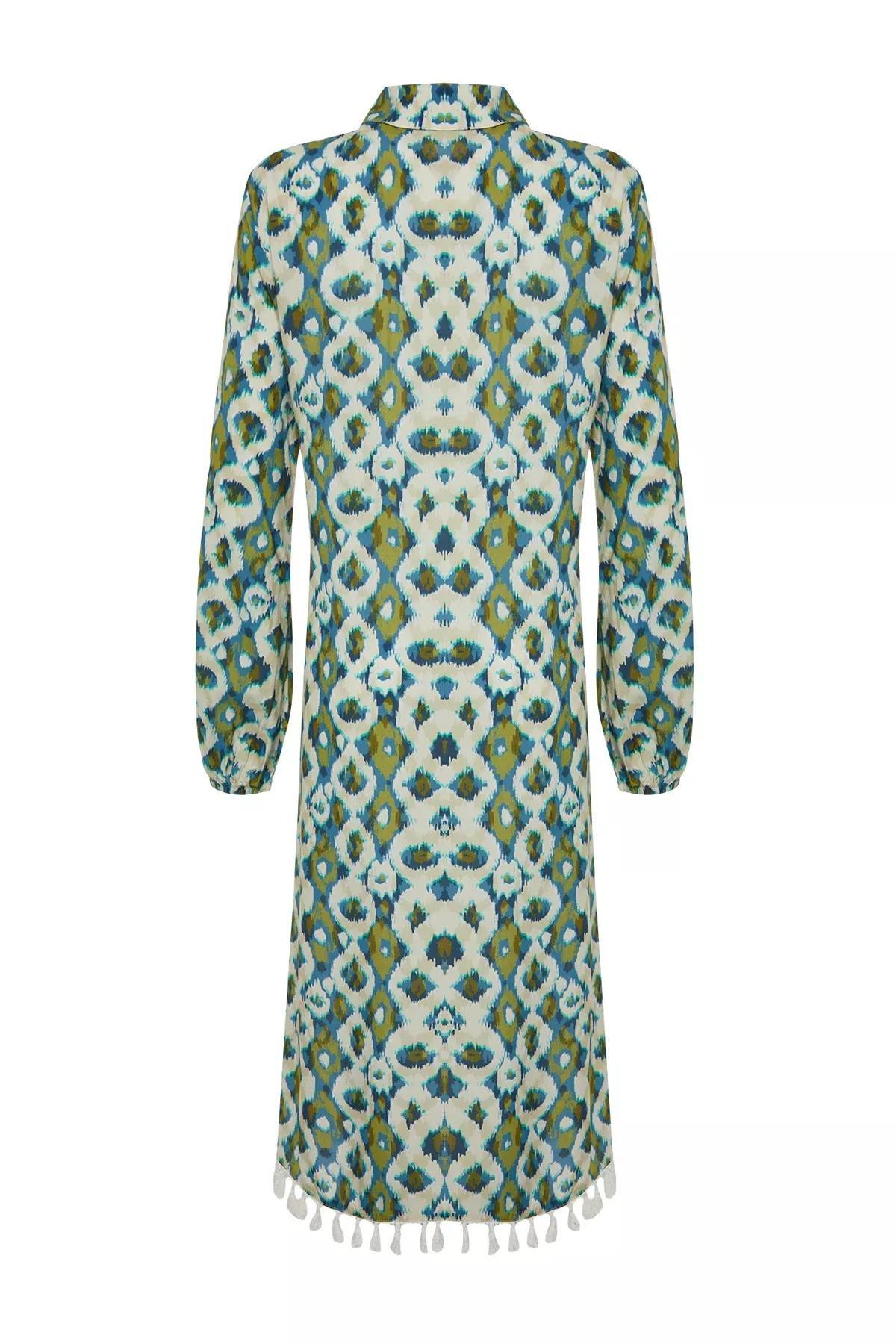 Multicolour Printed Maxi Beach Dress, C101_5710, large image number 6