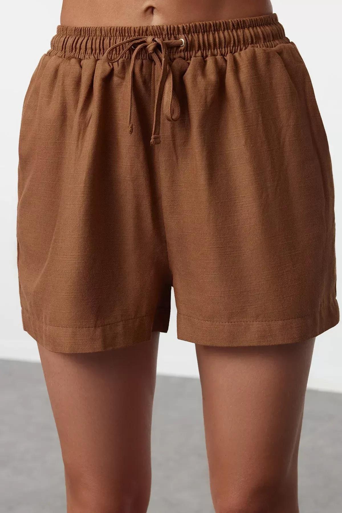 Brown Woven Linen Co-Ord Set, C101_1541, large image number 2