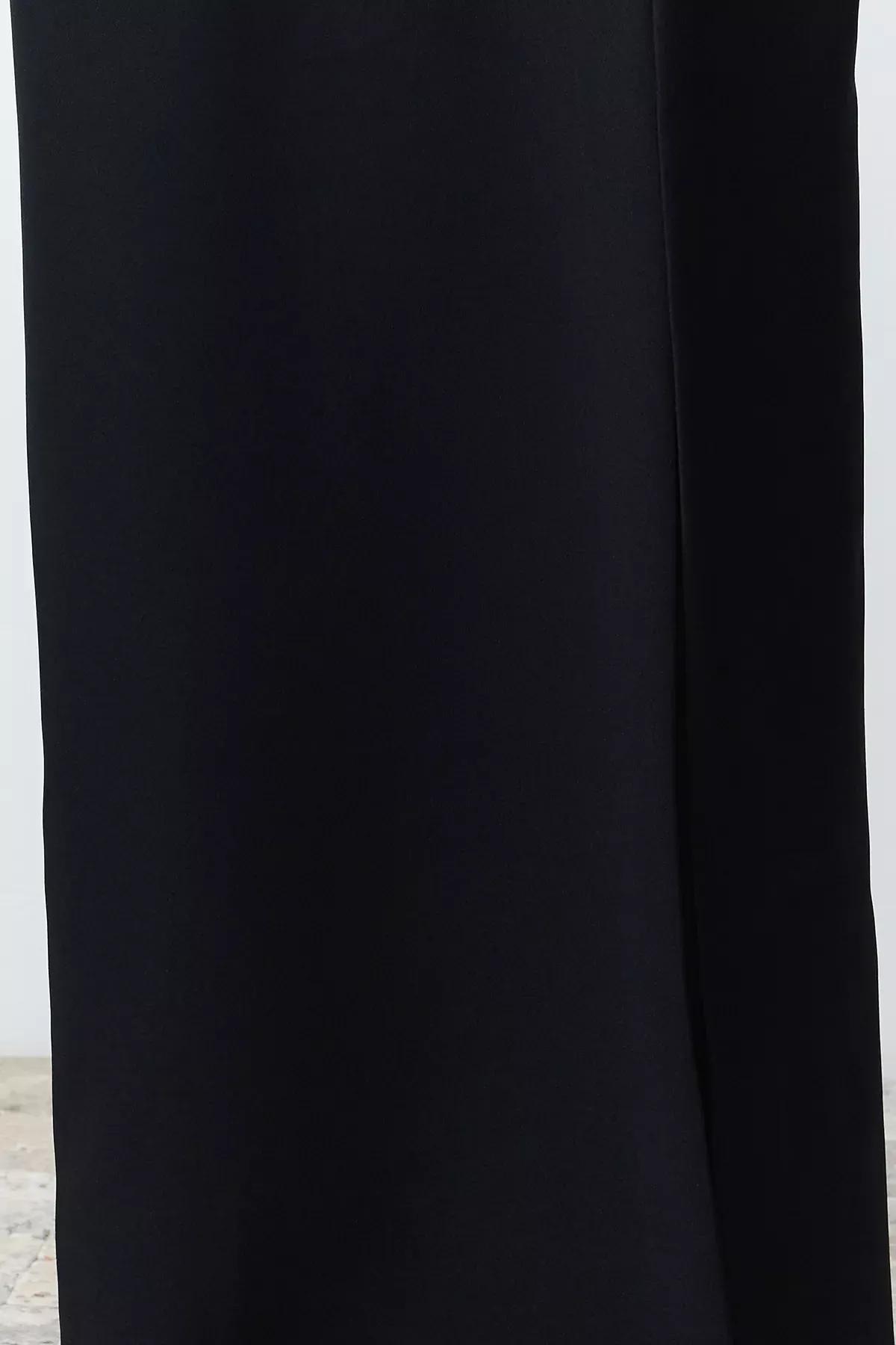 Black Padded Long Occasionwear Dress, , large image number 5