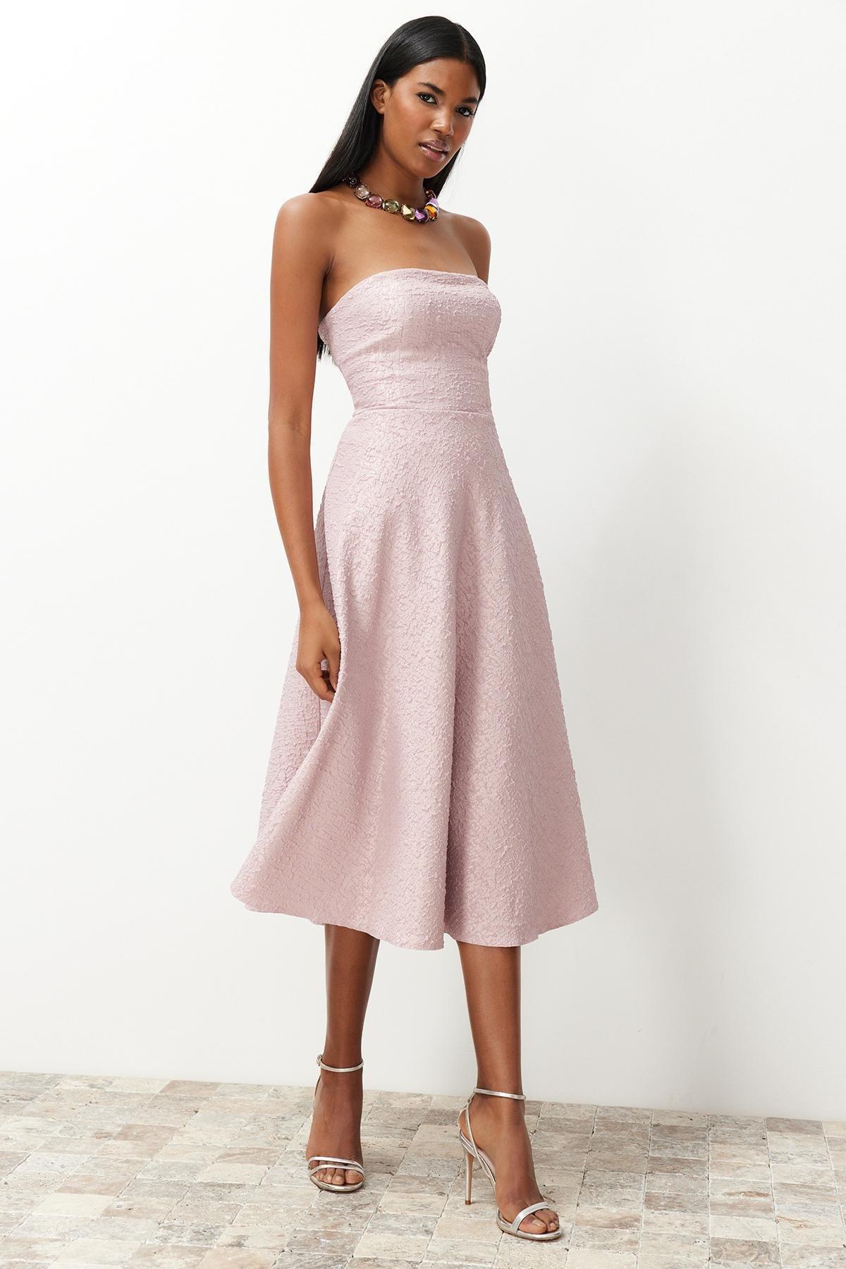 Pink Skater Stylish Occasionwear Dress, , large image number 0