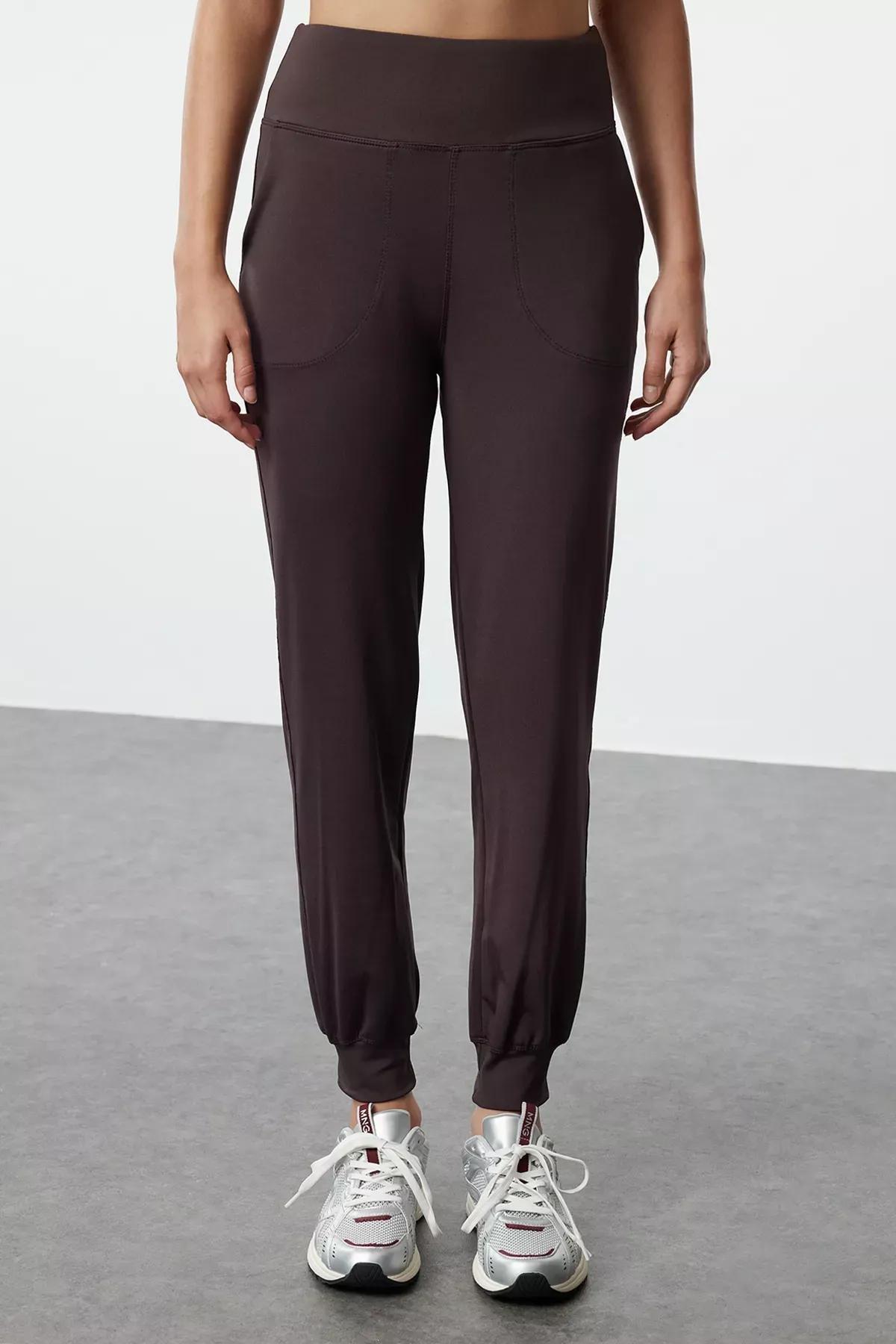 Brown Scuba Knit Sweatpants, , large image number 2