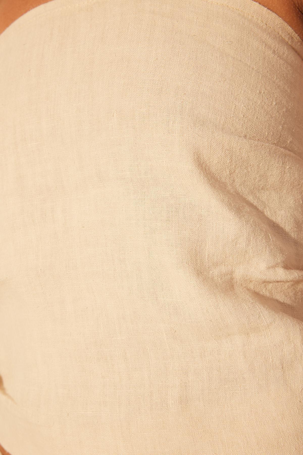Beige Linen Bustier, , large image number 4