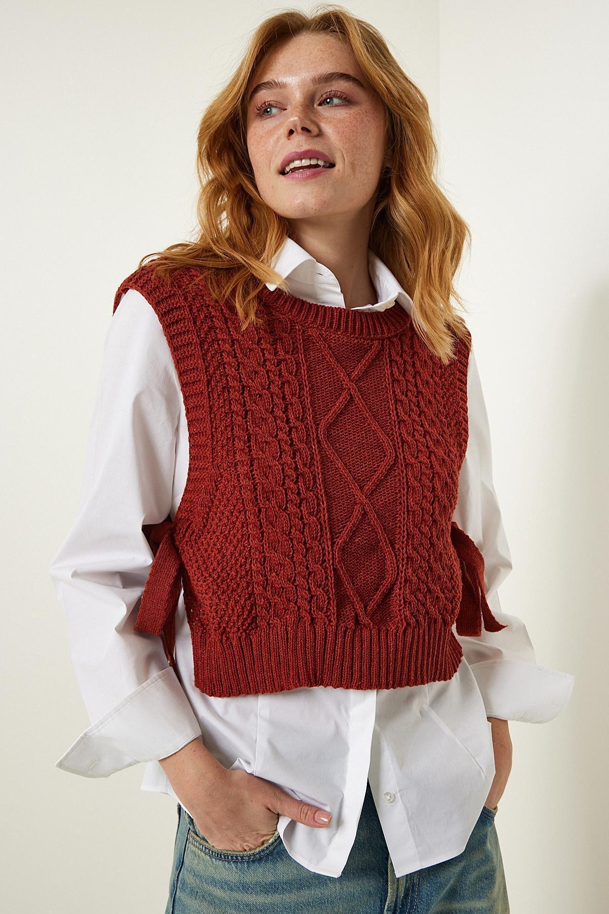 Blue Patterned Knitted Sweater, Tile, large image number 3