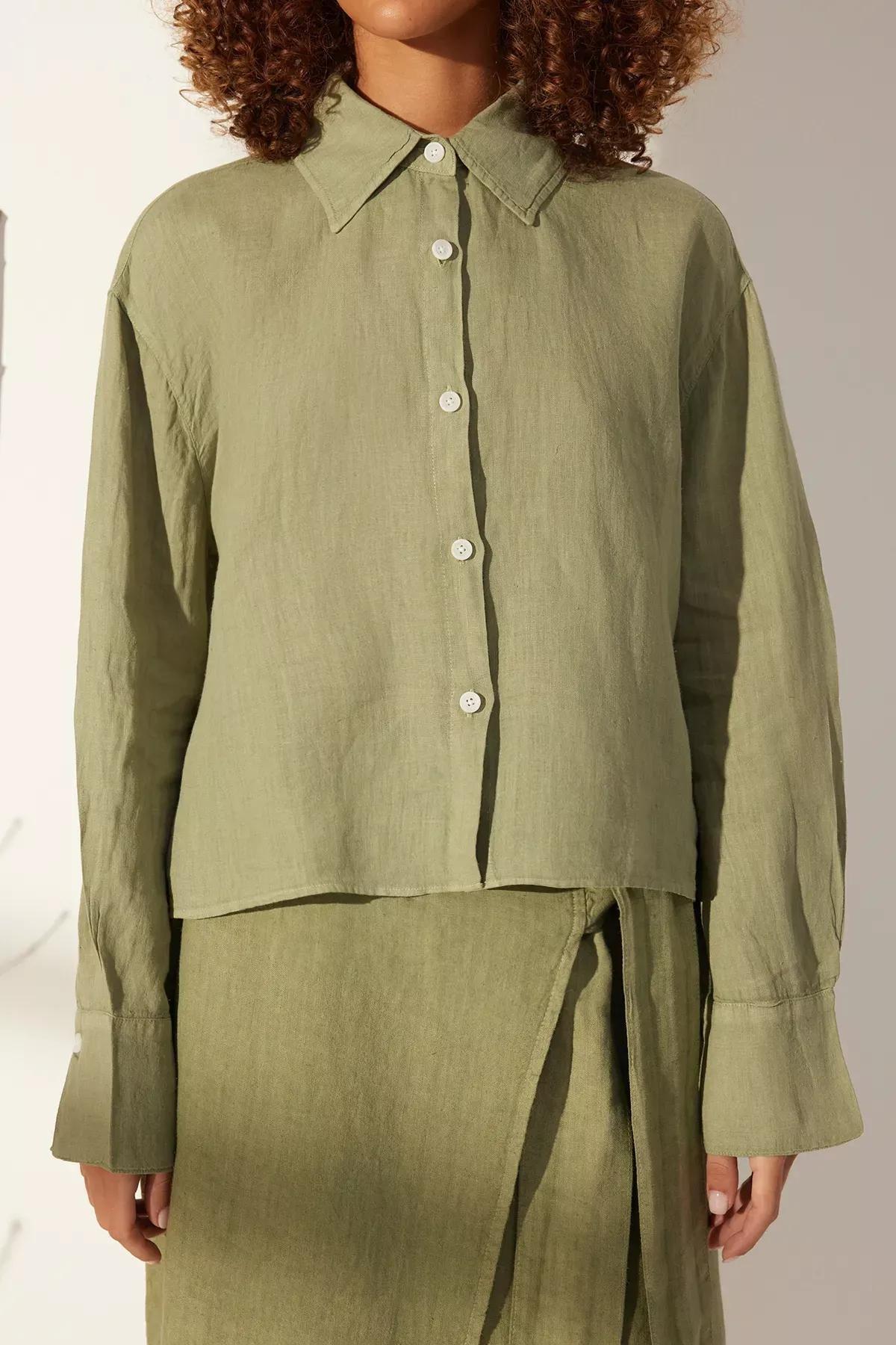 Green Oversize Shirt, , large image number 3