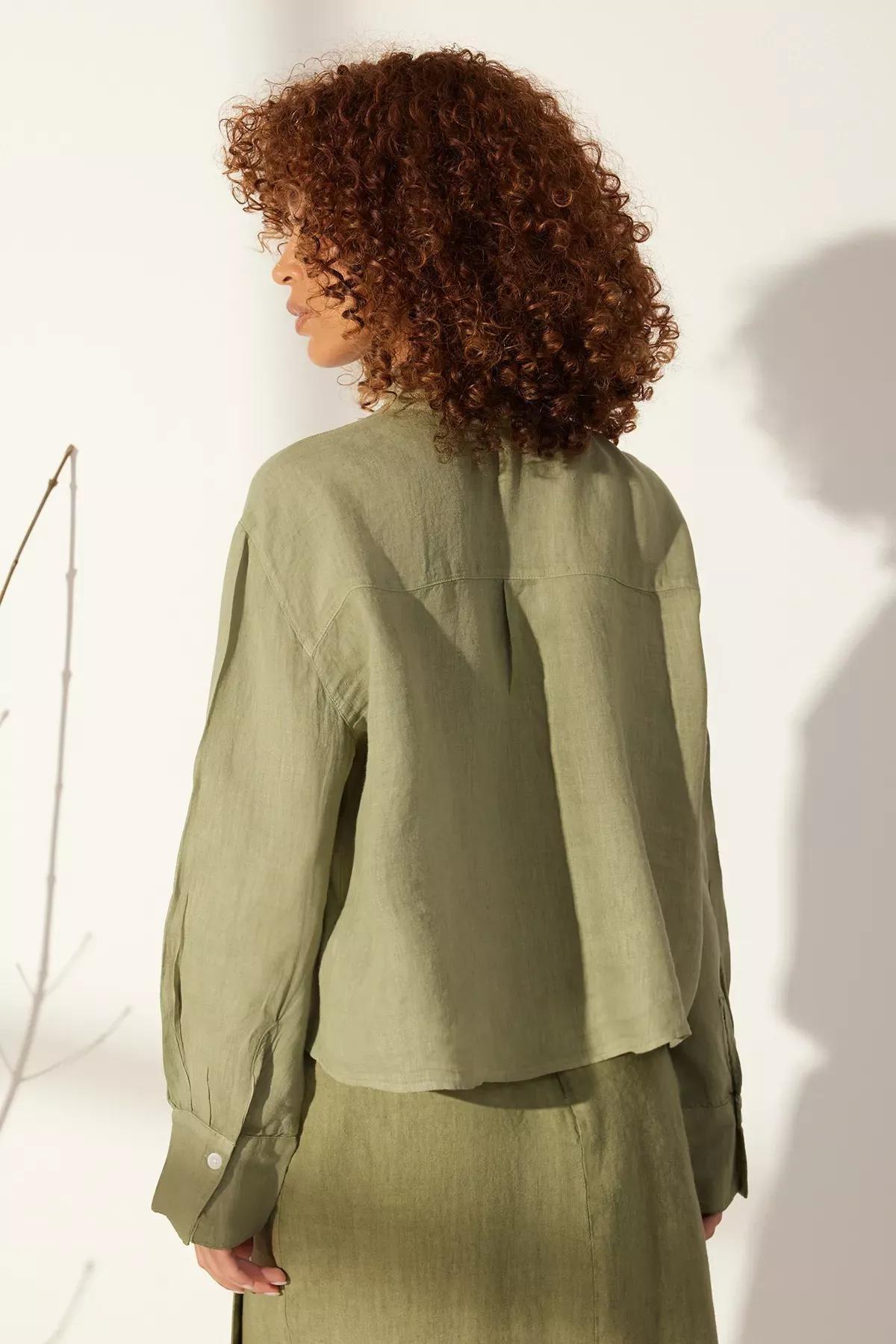 Green Oversize Shirt, , large image number 4