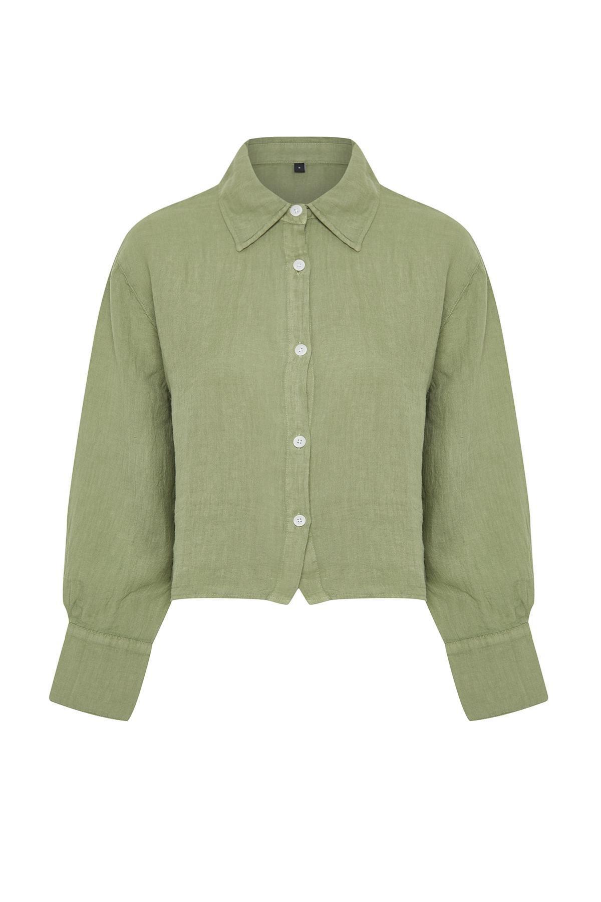 Green Oversize Shirt, , large image number 5