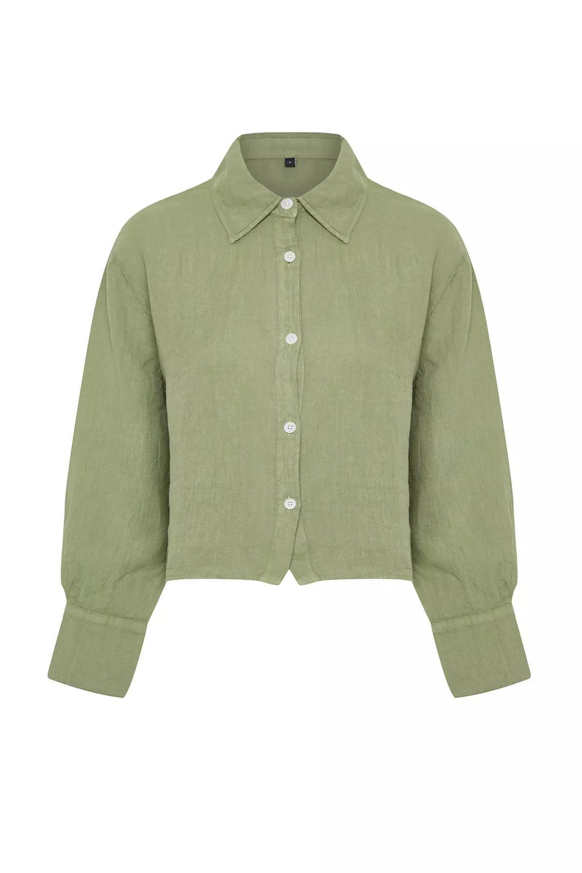 Green Oversize Shirt, , large image number 5