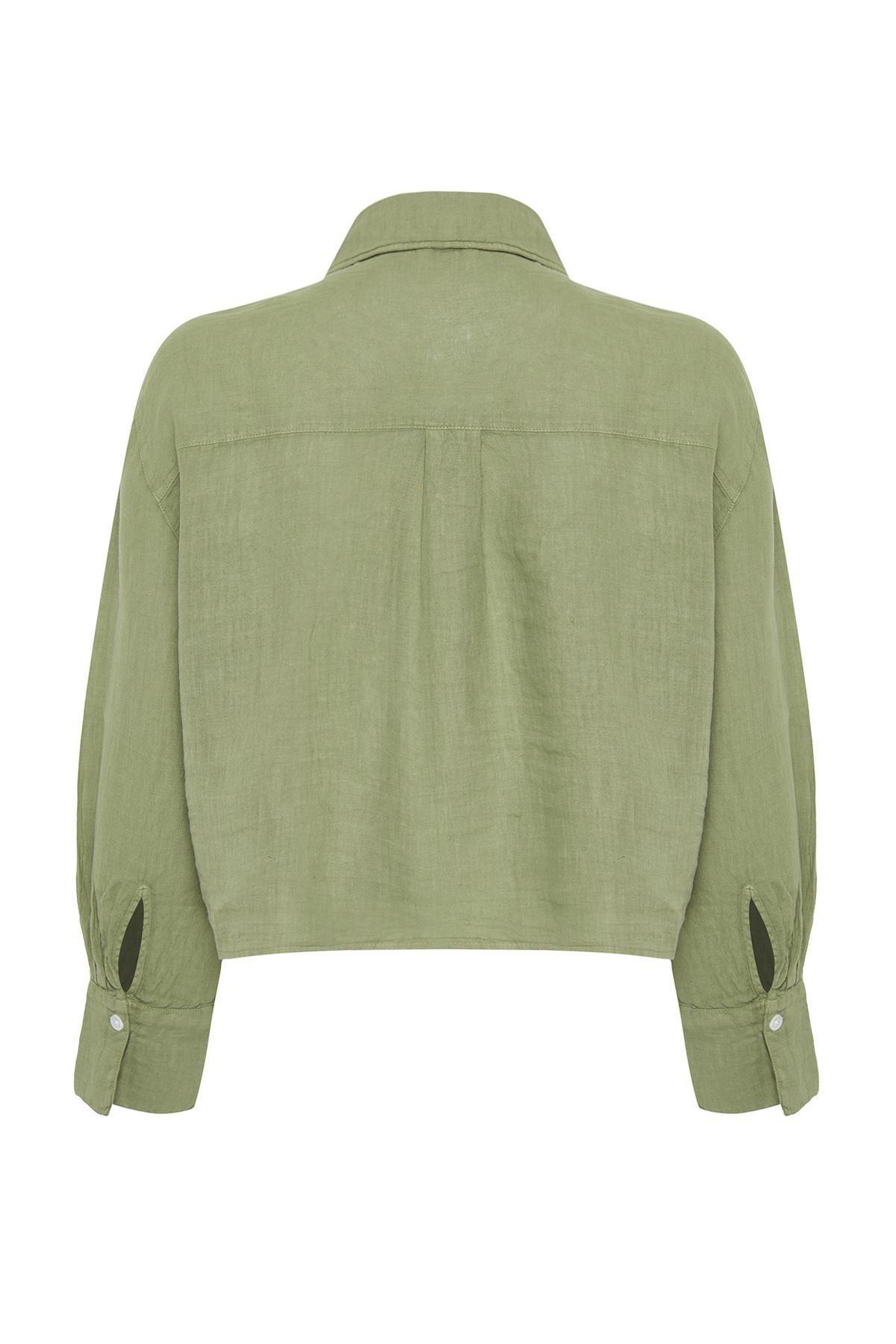 Green Oversize Shirt, , large image number 6