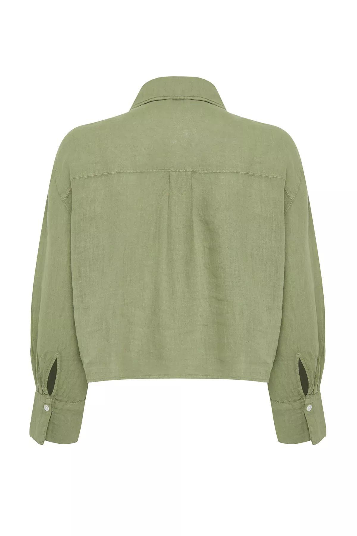 Green Oversize Shirt, , large image number 6