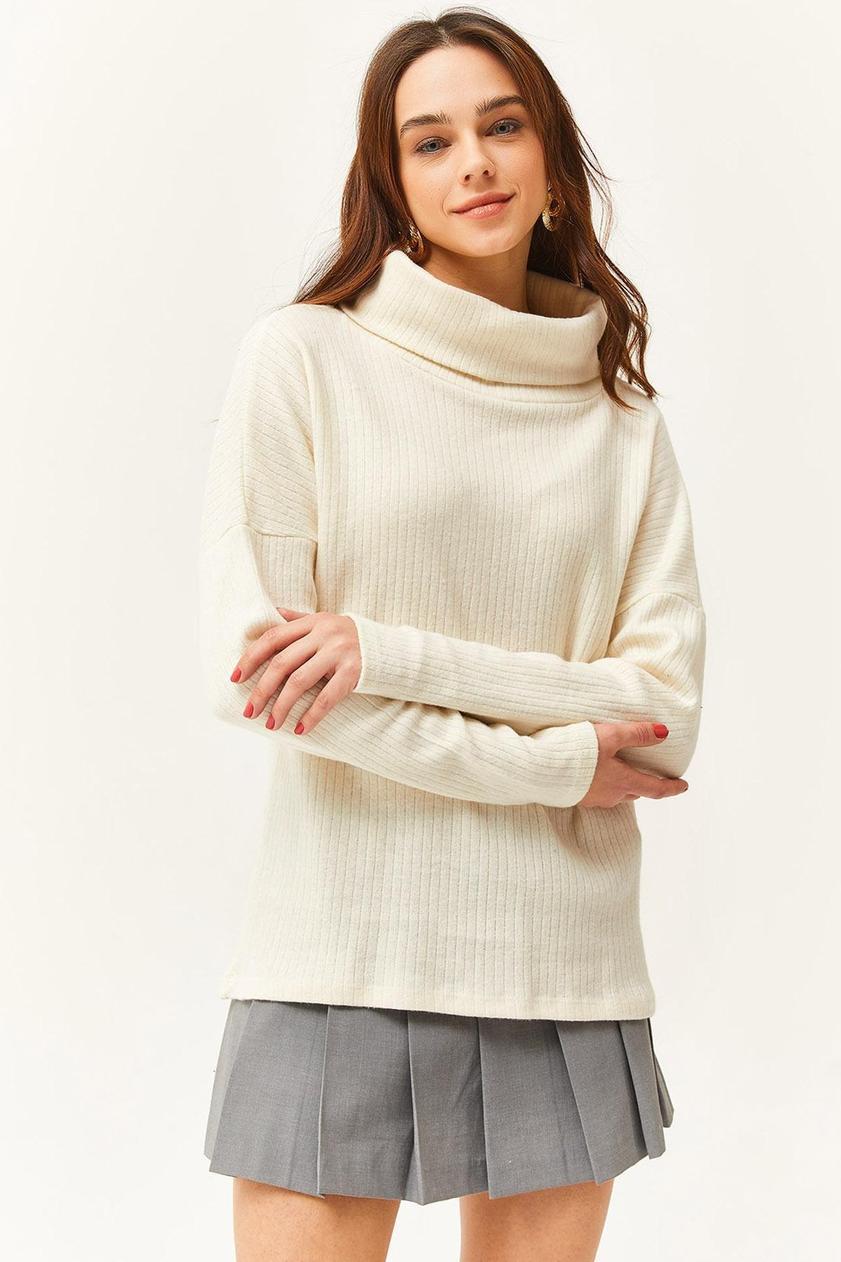 Ecru Plain Casual Blouse, Ecru, medium
