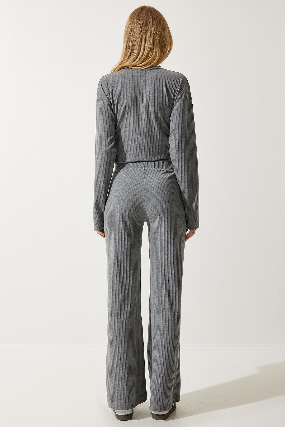 Grey Ribbed Knitted Co-Ord Set, , large image number 12