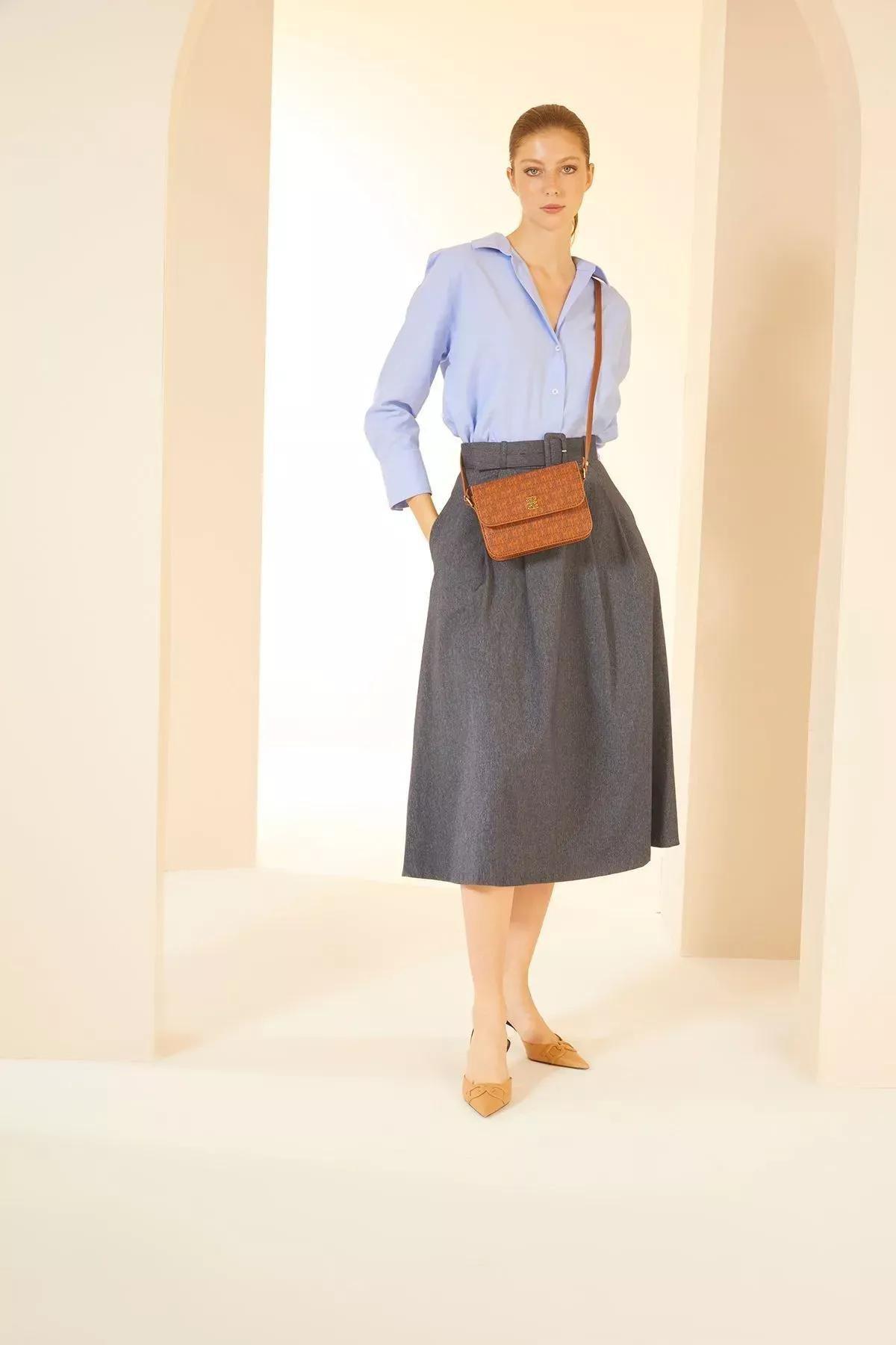 Brown Detailed Shoulder Bag, Copper, large image number 0