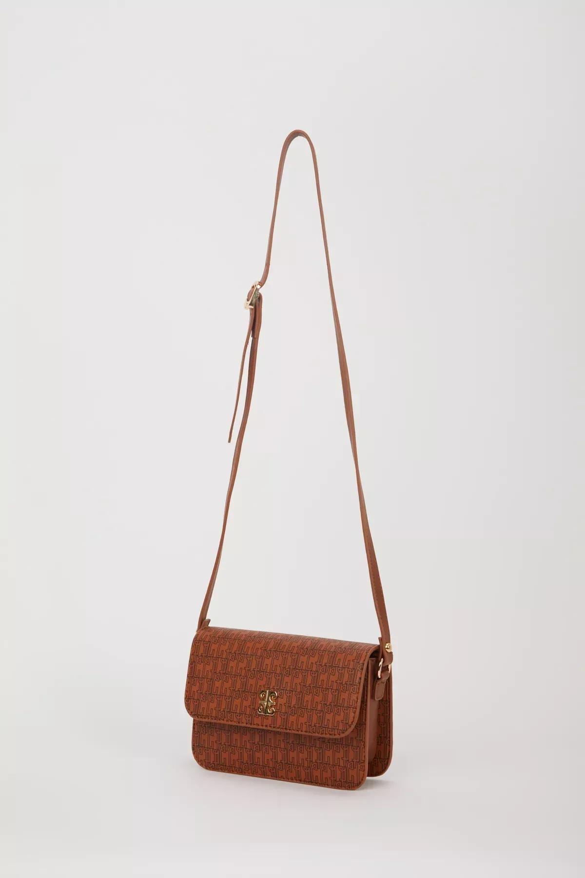 Brown Detailed Shoulder Bag, Copper, large image number 2