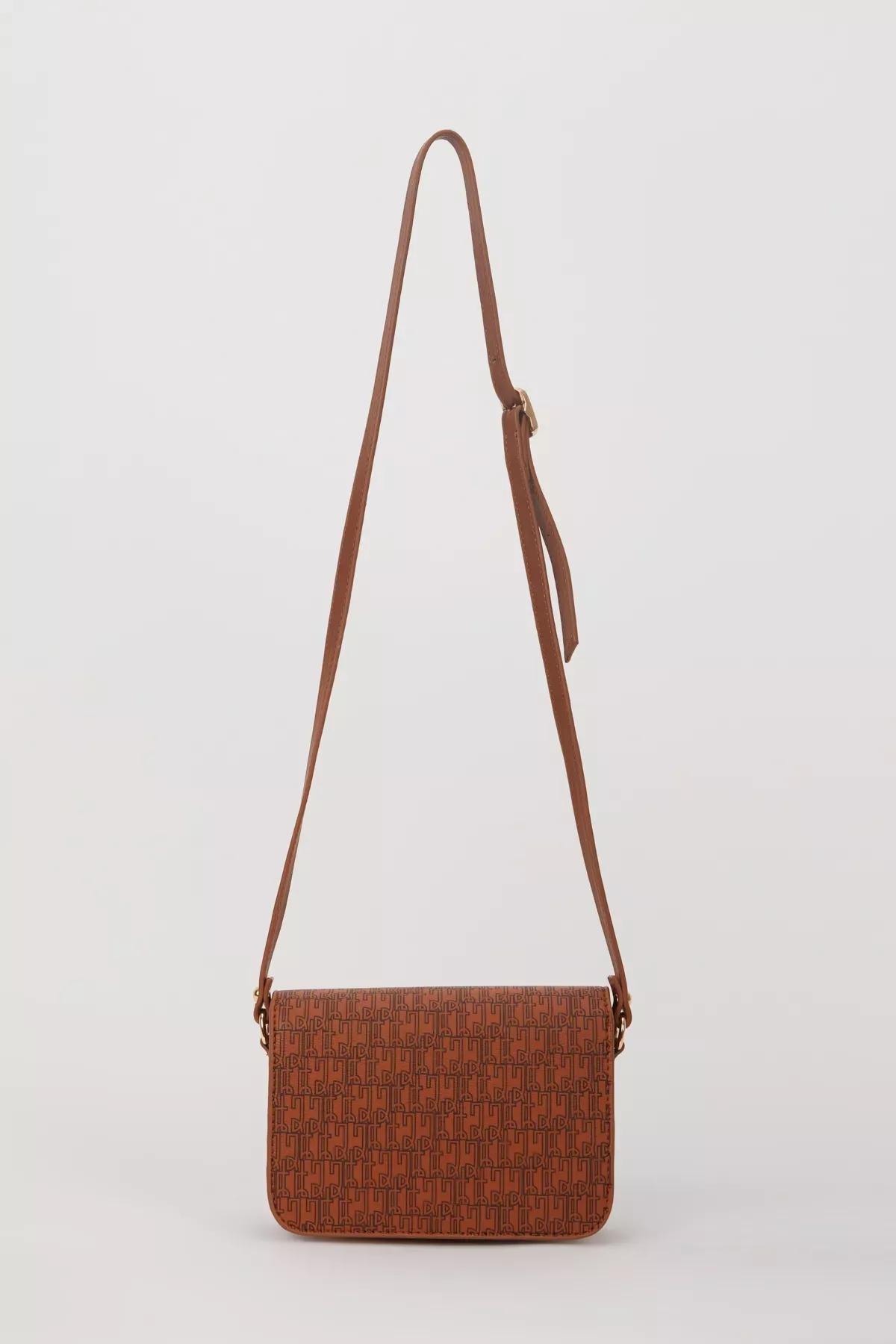 Brown Detailed Shoulder Bag, Copper, large image number 3
