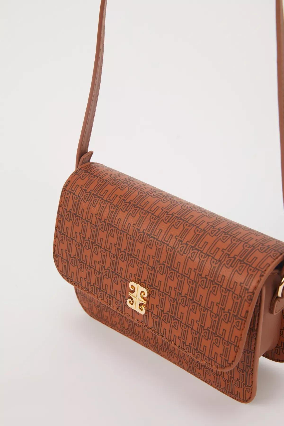 Brown Detailed Shoulder Bag, Copper, large image number 4