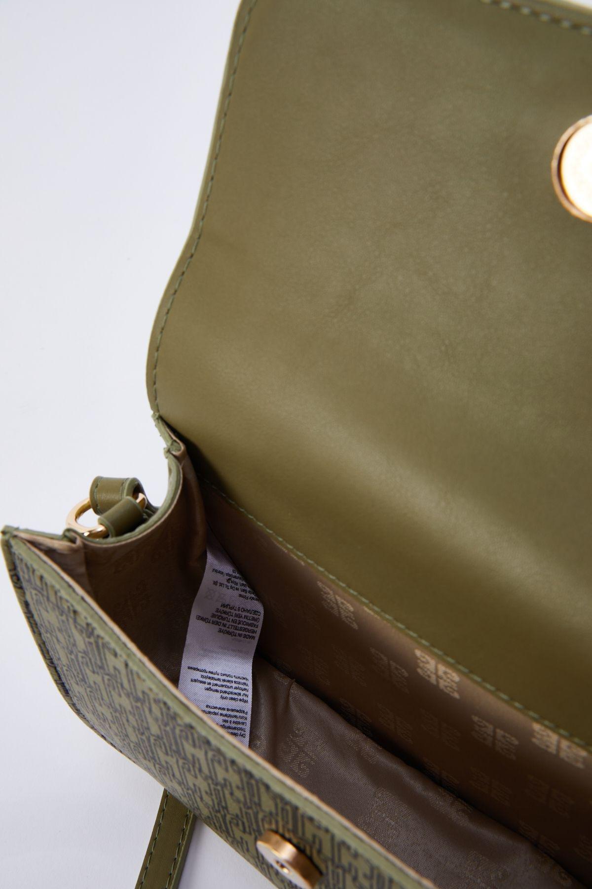 Green Shoulder Bag, OIL GREEN, large image number 1