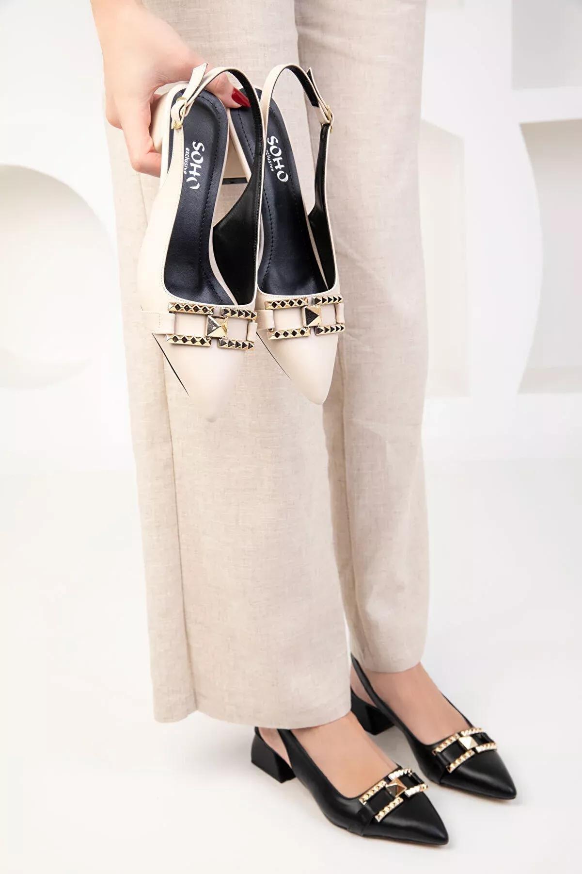 Black Classic Heeled Shoes, , large image number 0