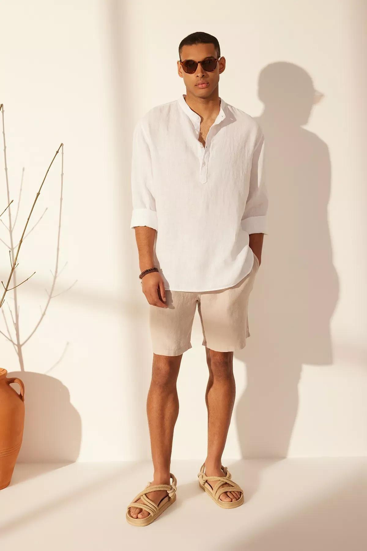 White Half Plate Shirt, C101_5696, large image number 0