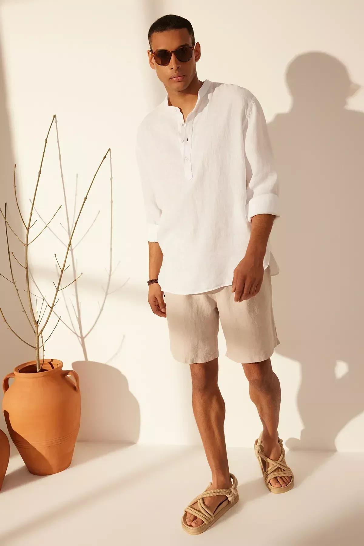 White Half Plate Shirt, C101_5696, large image number 2